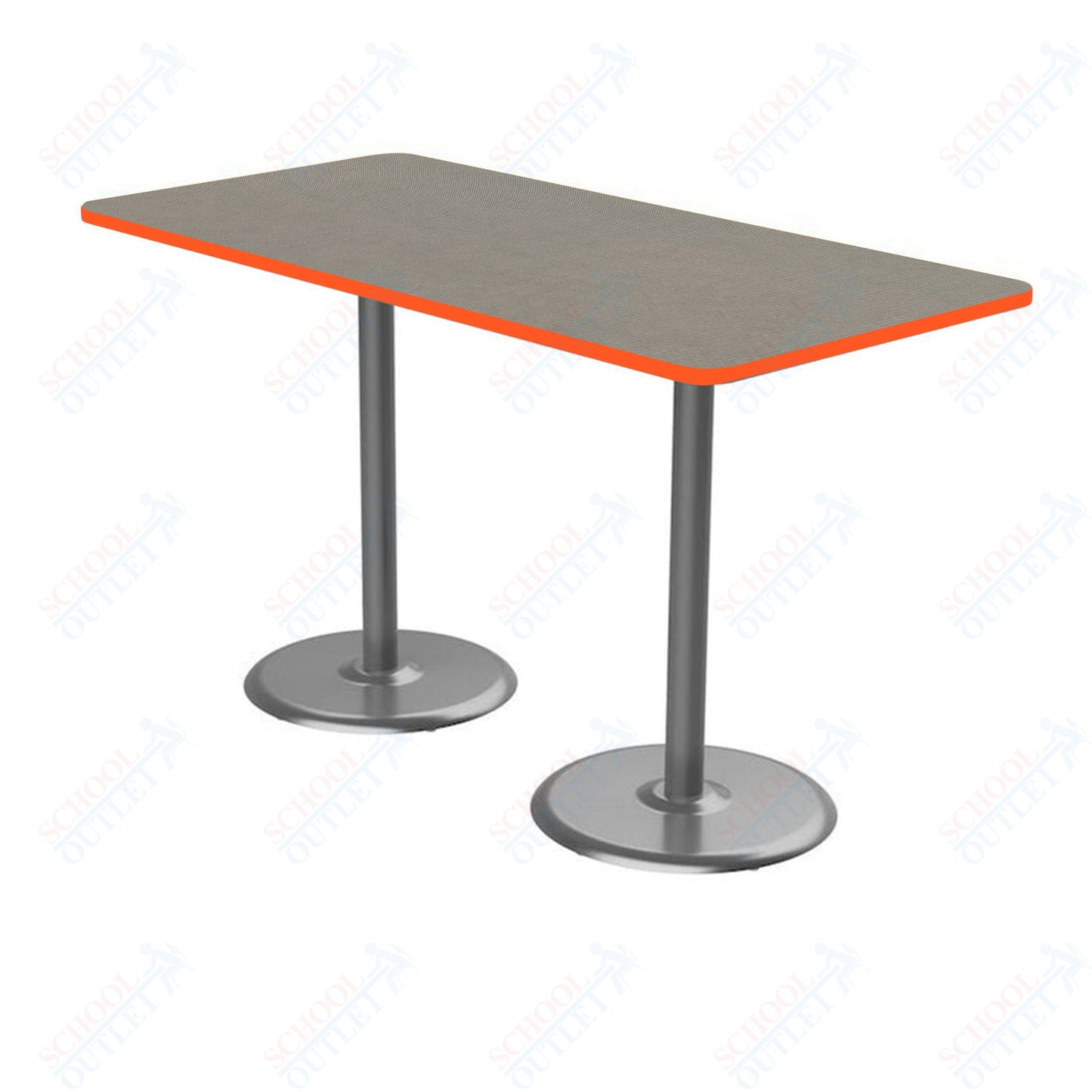 Marco Dual Base Cafe Table 36" x 72" Rectangle 42" Height Gray Base (MG2548-M242)