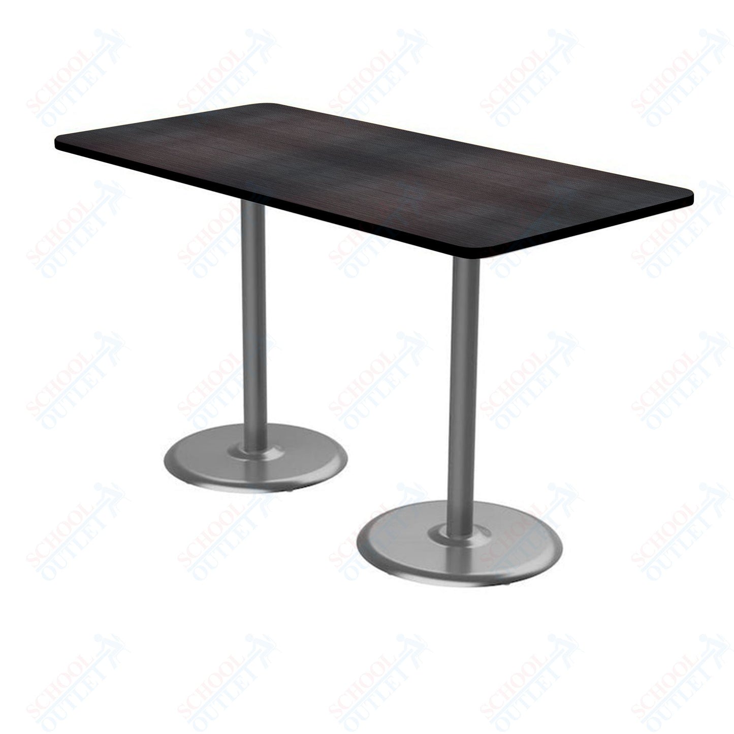 Marco Dual Base Cafe Table 36" x 72" Rectangle 42" Height Gray Base (MG2548-M242)