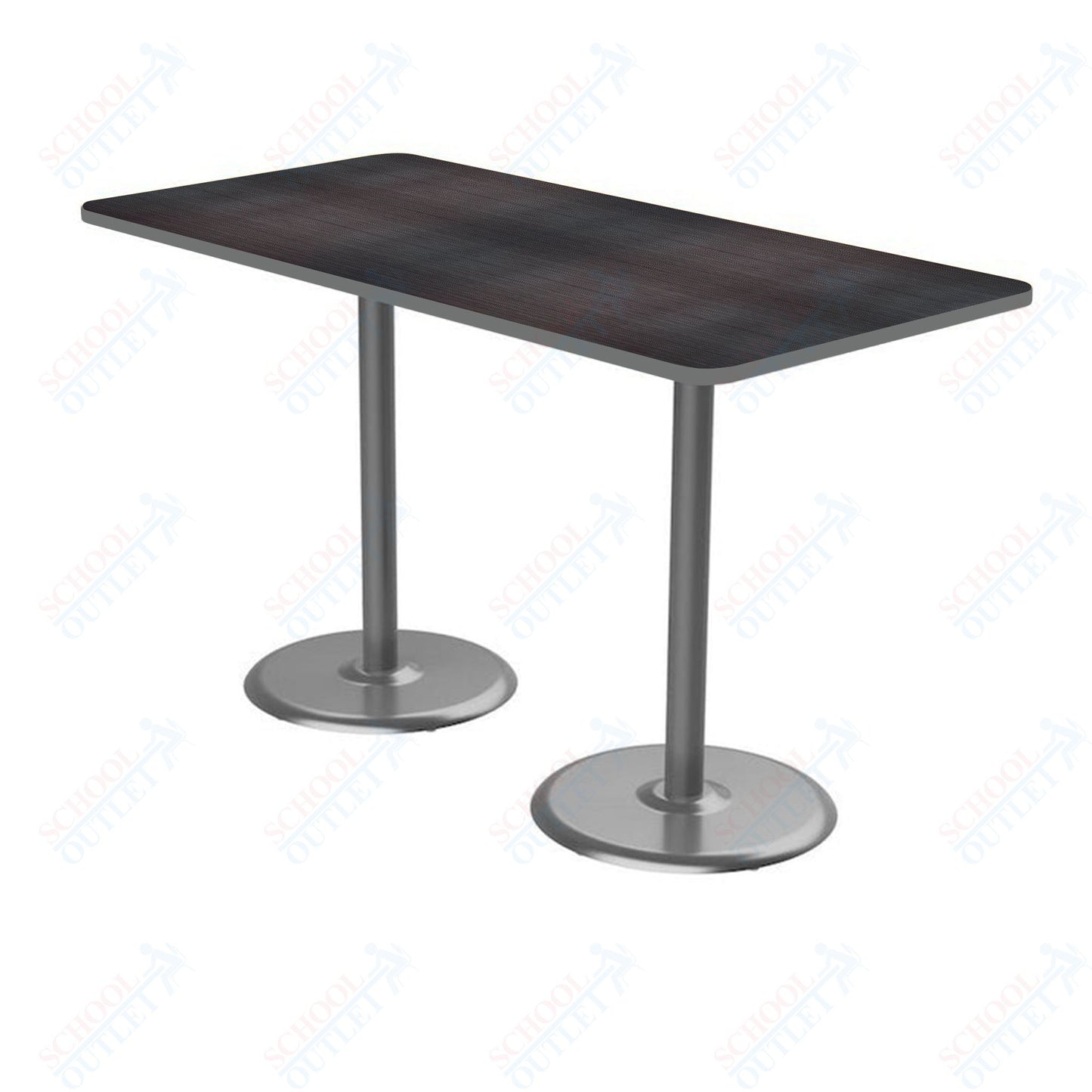 Marco Dual Base Cafe Table 36" x 72" Rectangle 42" Height Gray Base (MG2548-M242)