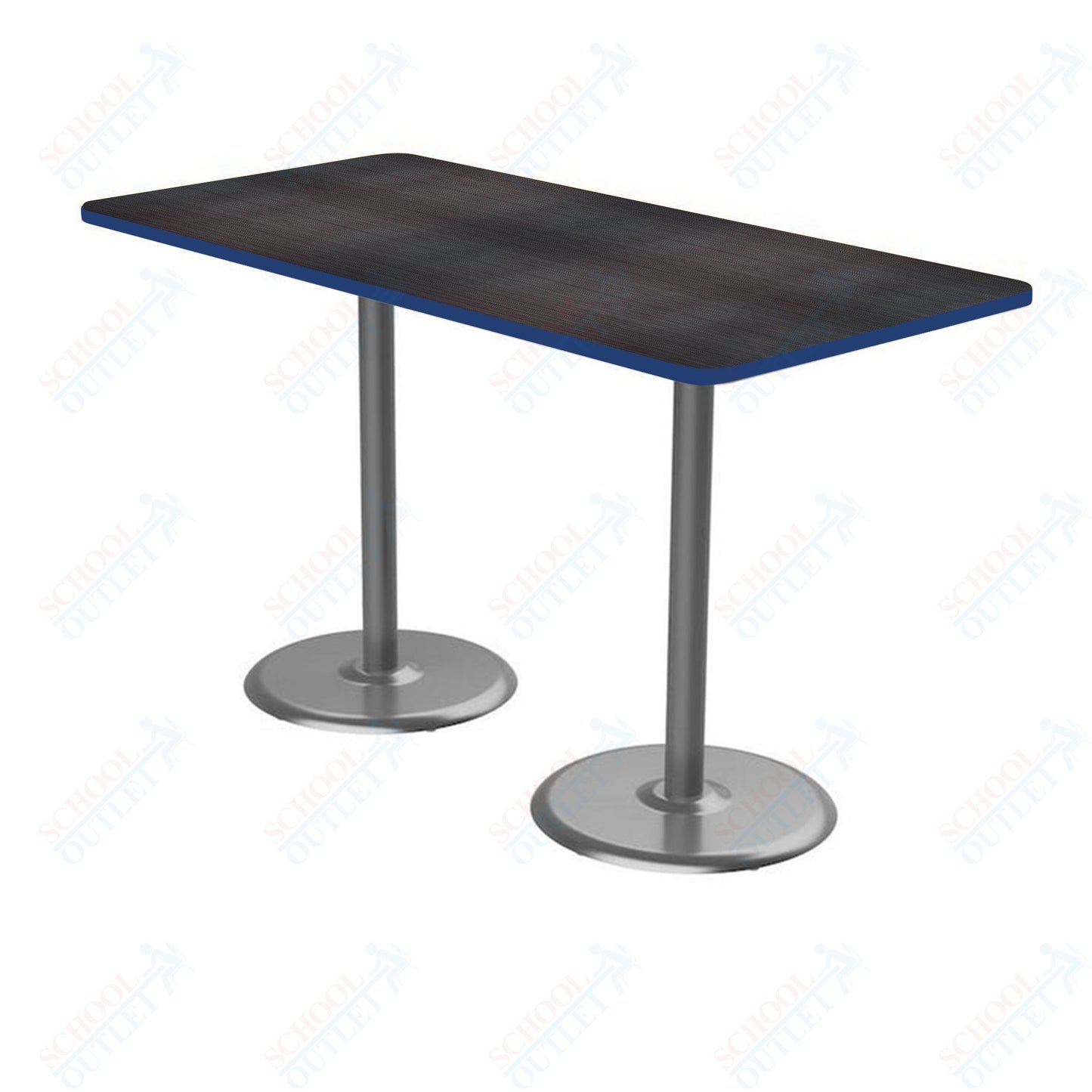Marco Dual Base Cafe Table 36" x 72" Rectangle 42" Height Gray Base (MG2548-M242)