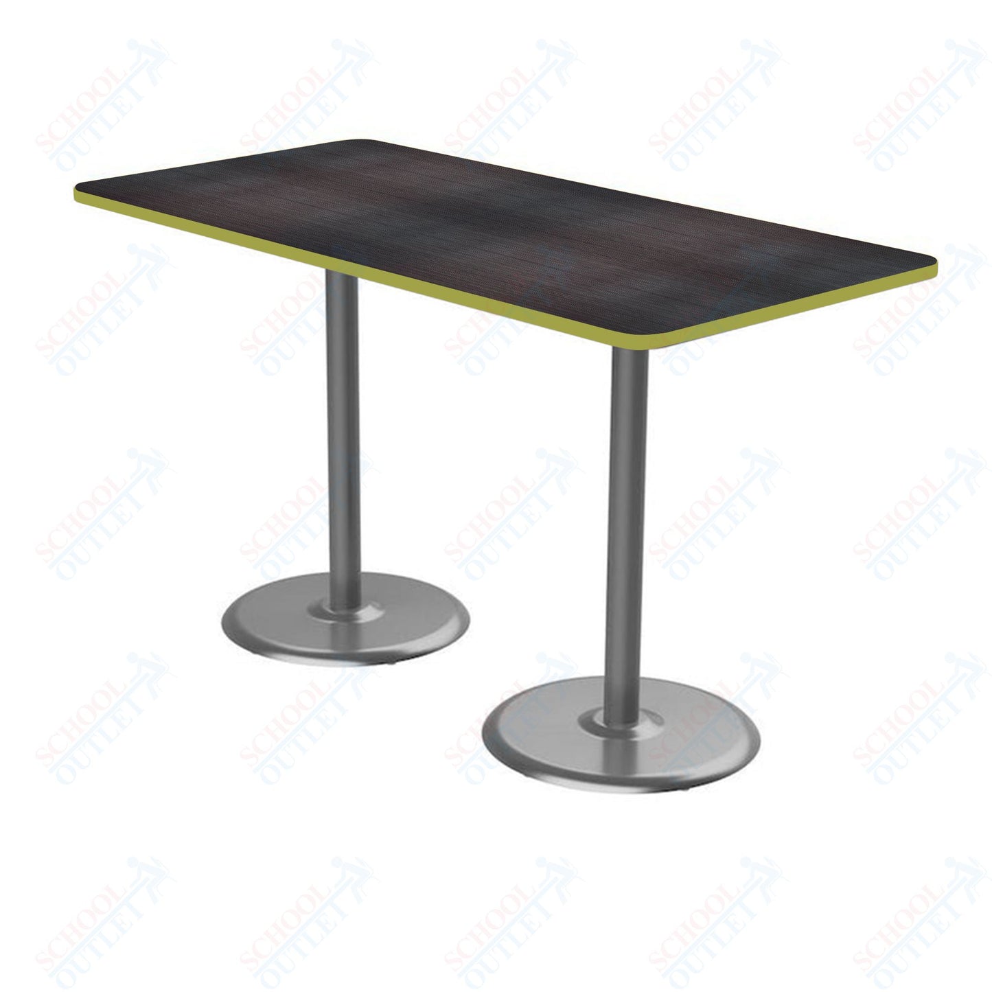 Marco Dual Base Cafe Table 36" x 72" Rectangle 42" Height Gray Base (MG2548-M242)