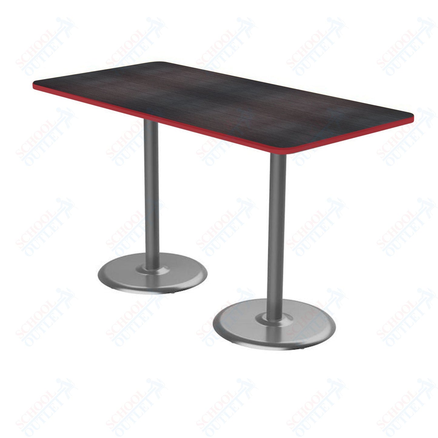 Marco Dual Base Cafe Table 36" x 72" Rectangle 42" Height Gray Base (MG2548-M242)