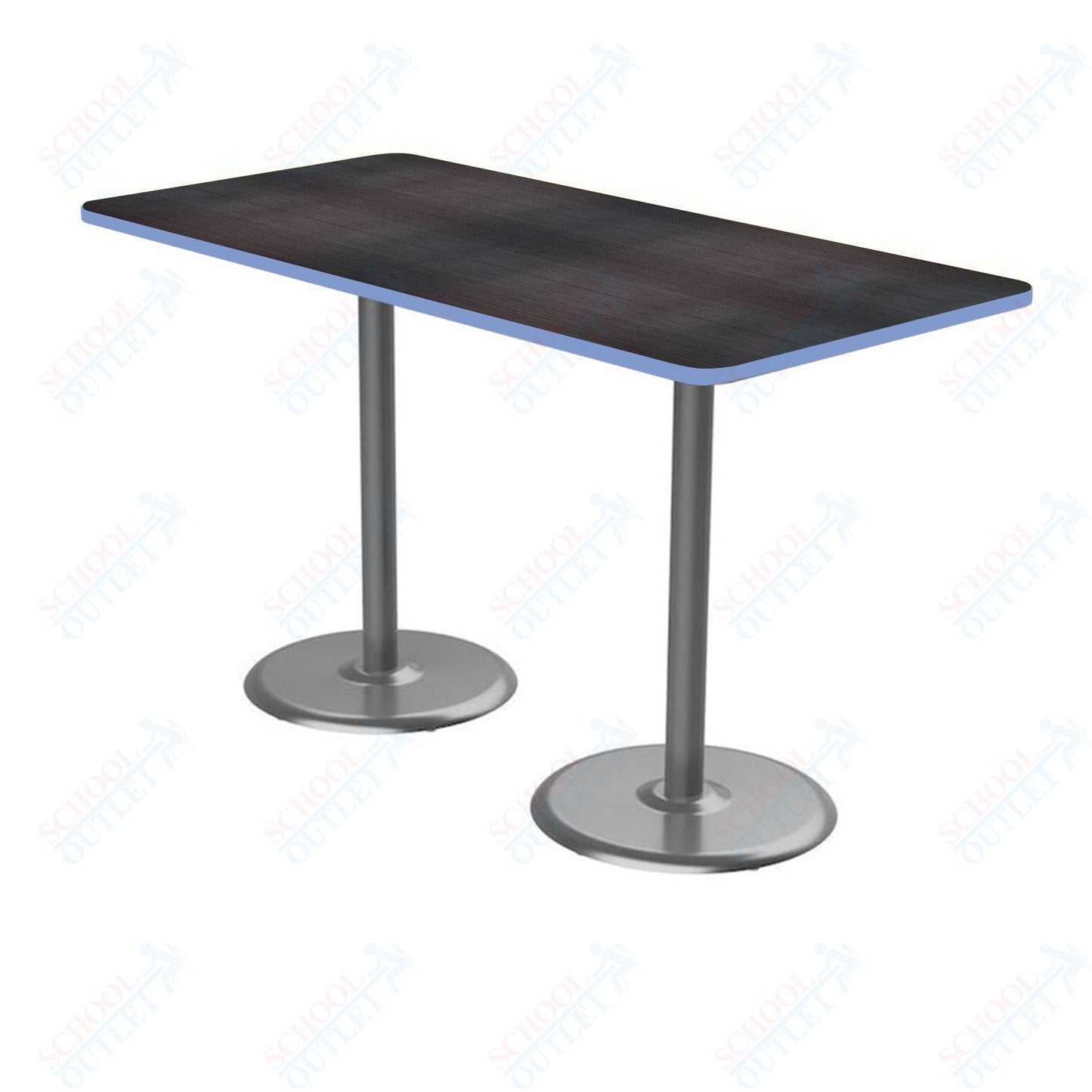 Marco Dual Base Cafe Table 36" x 72" Rectangle 42" Height Gray Base (MG2548-M242)