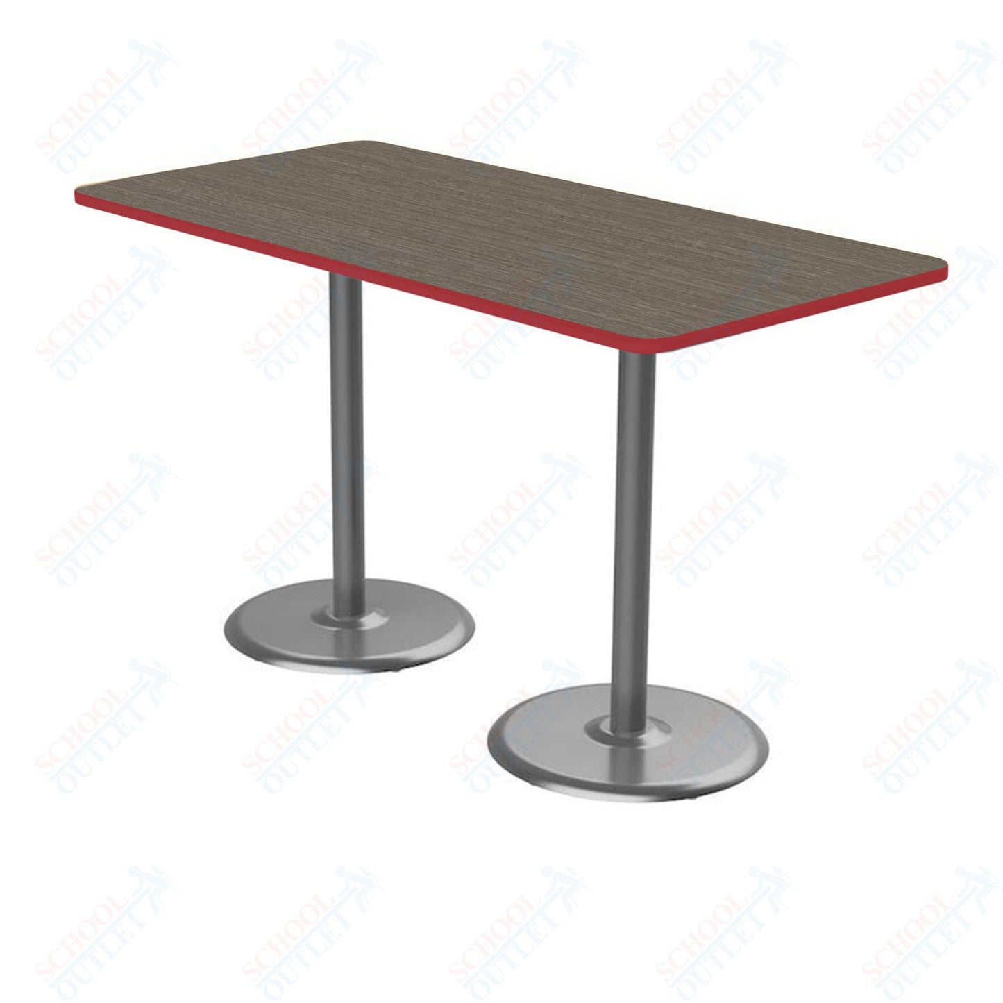 Marco Dual Base Cafe Table 36" x 72" Rectangle 42" Height Gray Base (MG2548-M242)