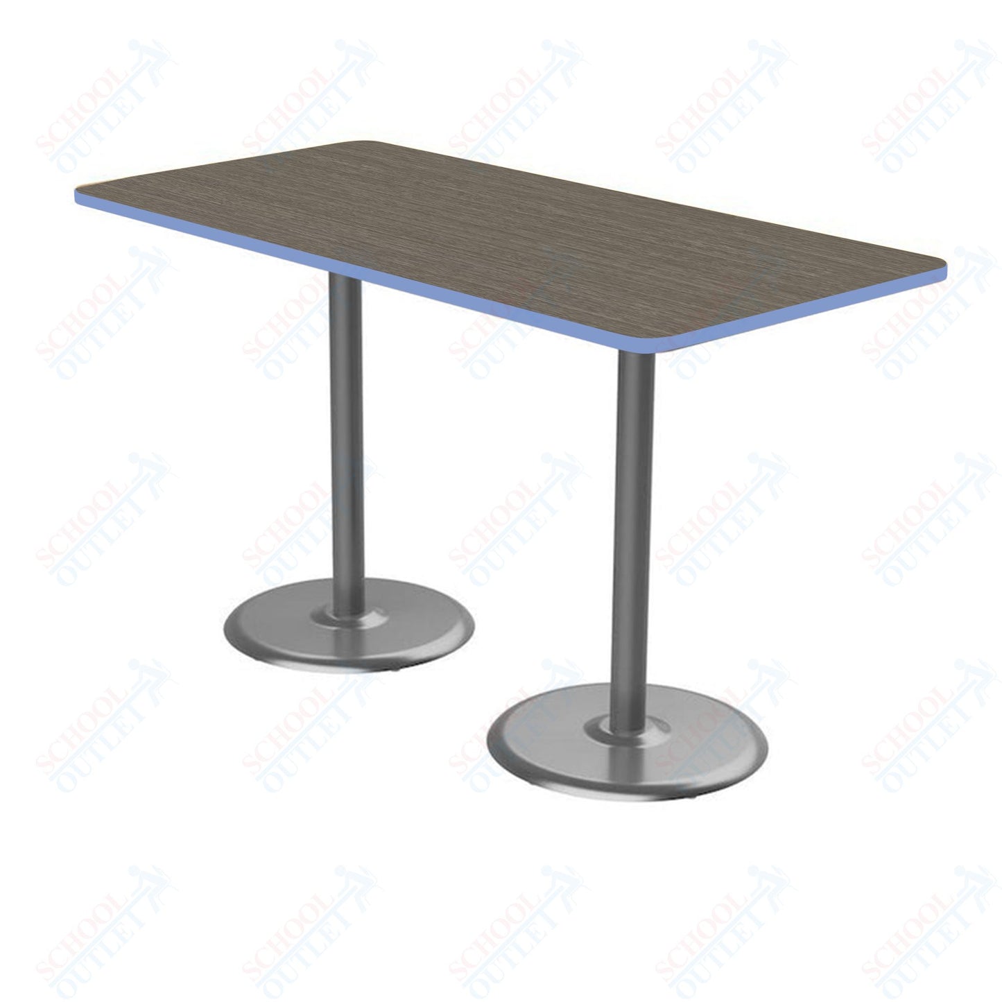 Marco Dual Base Cafe Table 36" x 72" Rectangle 42" Height Gray Base (MG2548-M242)