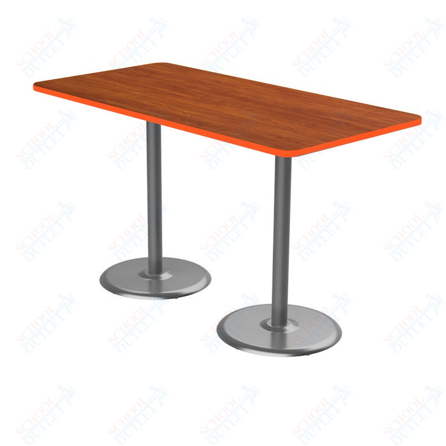 Marco Dual Base Cafe Table 36" x 72" Rectangle 42" Height Gray Base (MG2548-M242)