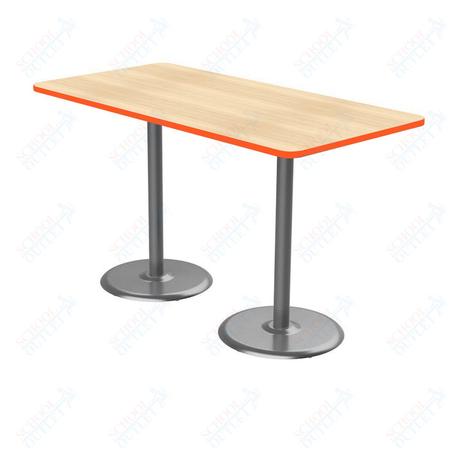 Marco Dual Base Cafe Table 36" x 72" Rectangle 42" Height Gray Base (MG2548-M242)