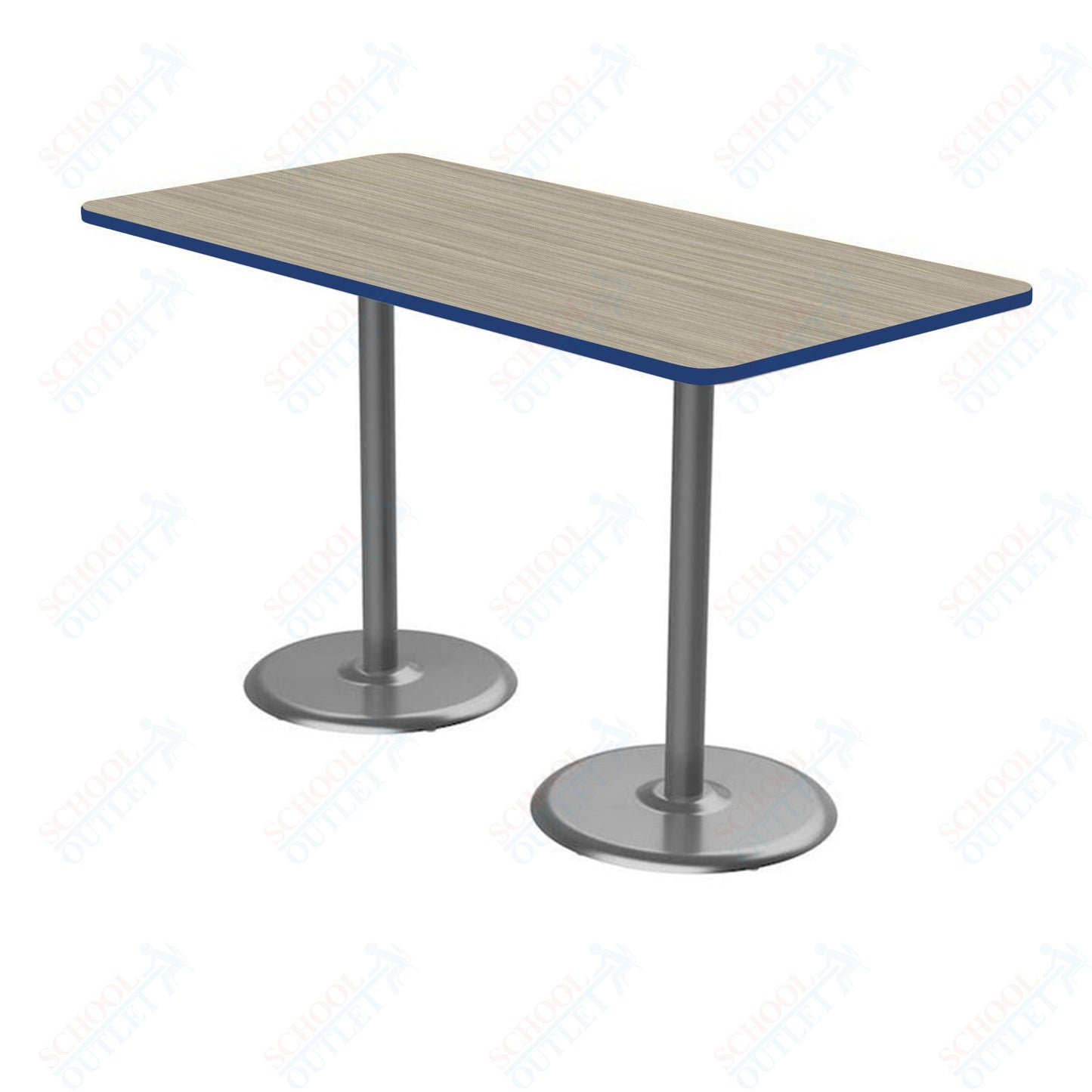 Marco Dual Base Cafe Table 36" x 72" Rectangle 42" Height Gray Base (MG2548-M242)