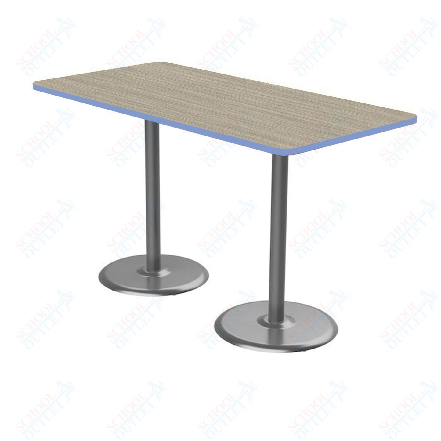 Marco Dual Base Cafe Table 36" x 72" Rectangle 42" Height Gray Base (MG2548-M242)