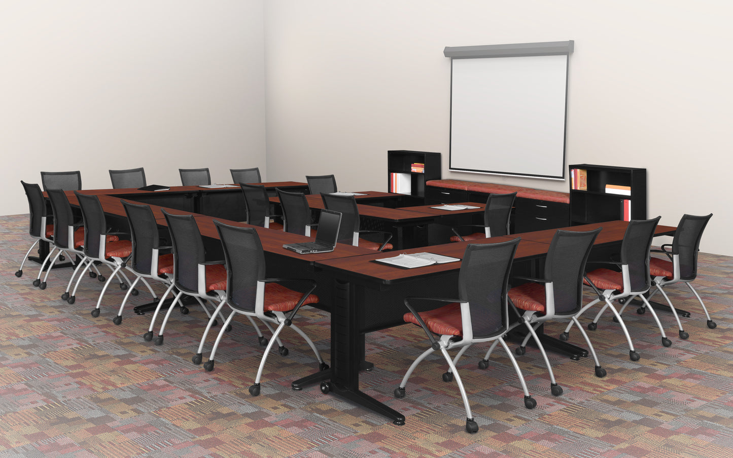 Regency Fusion Steel C-Leg Seminar Training Table 84"W x 24"D x 29"H (REG-MFTT8424)