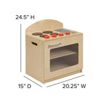 Hercules Children's Wooden Kitchen Set - Stove, Sink and Refrigerator for Commercial or Home Use - Safe, Kid Friendly Design (FLA-MK-DP00KTCHN-GG)