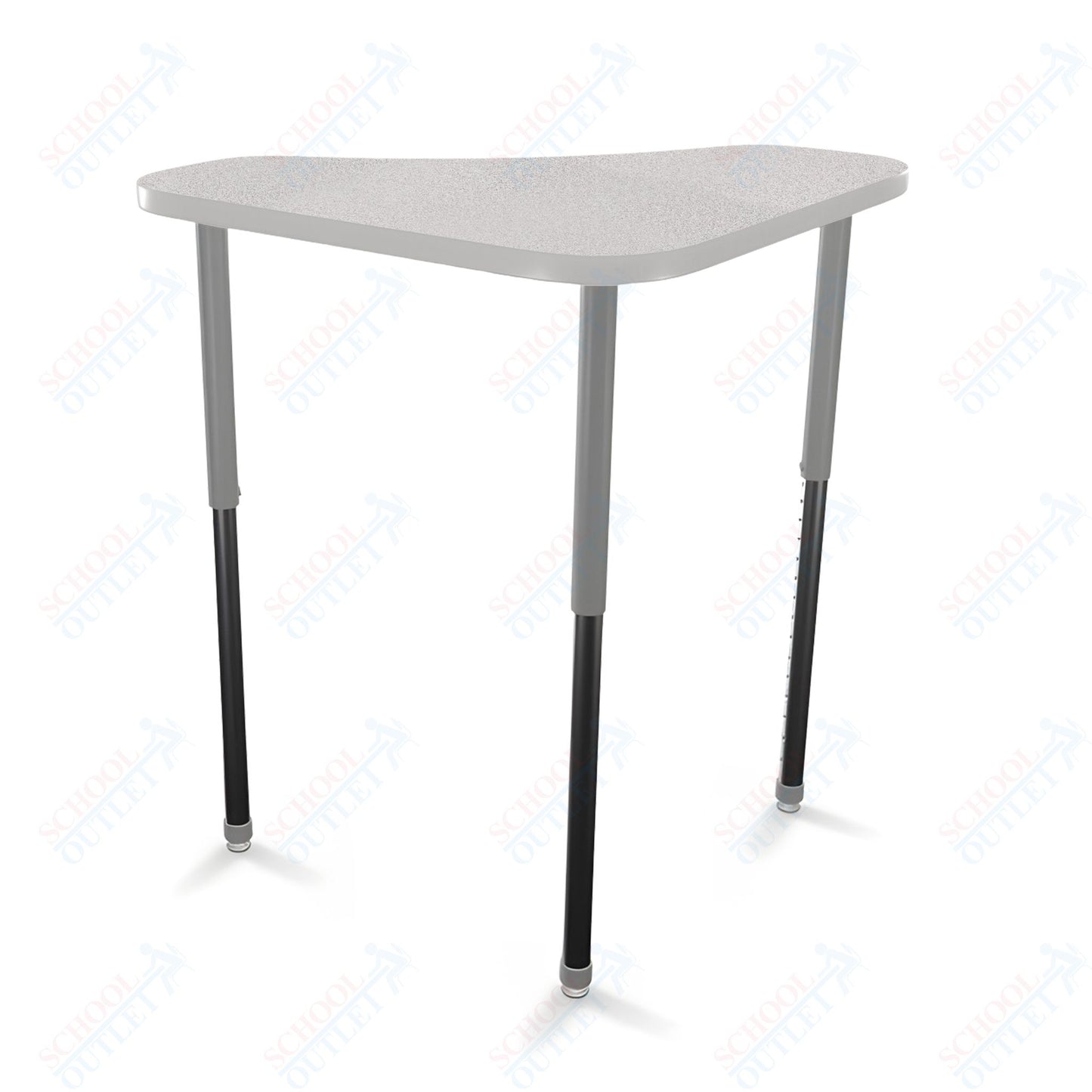 Mooreco Hierarchy Boomerang Snap Stand Up Desk - Adjustable 27 - 42" H - Standing Black Leg