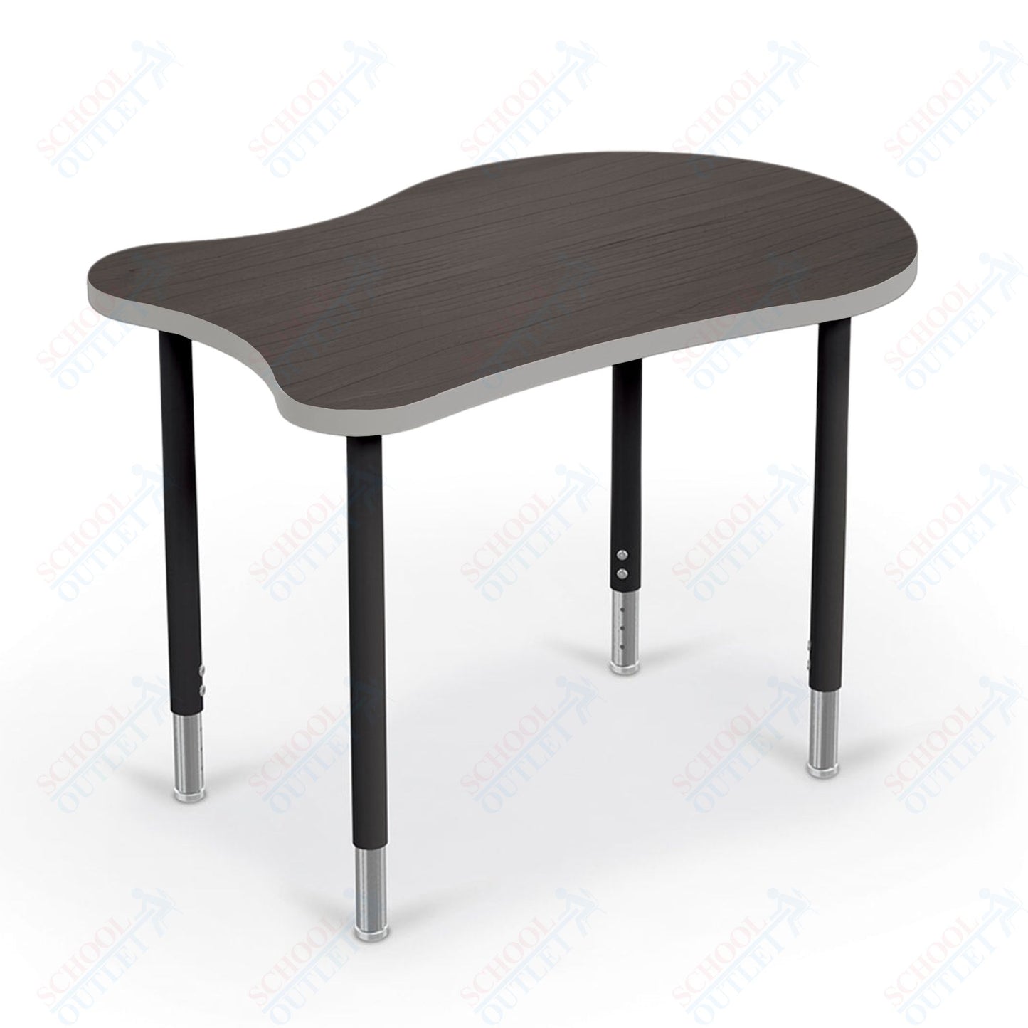 Mooreco Hierarchy Fender by MooreCo Desk (Standard) Adjustable Height 22" - 32" - Black Legs