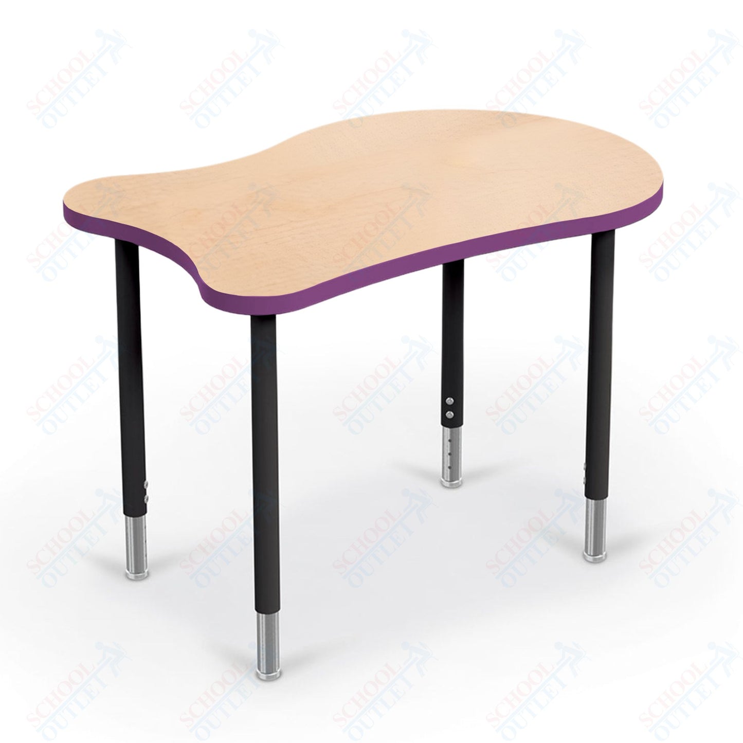 Mooreco Hierarchy Fender by MooreCo Desk (Standard) Adjustable Height 22" - 32" - Black Legs