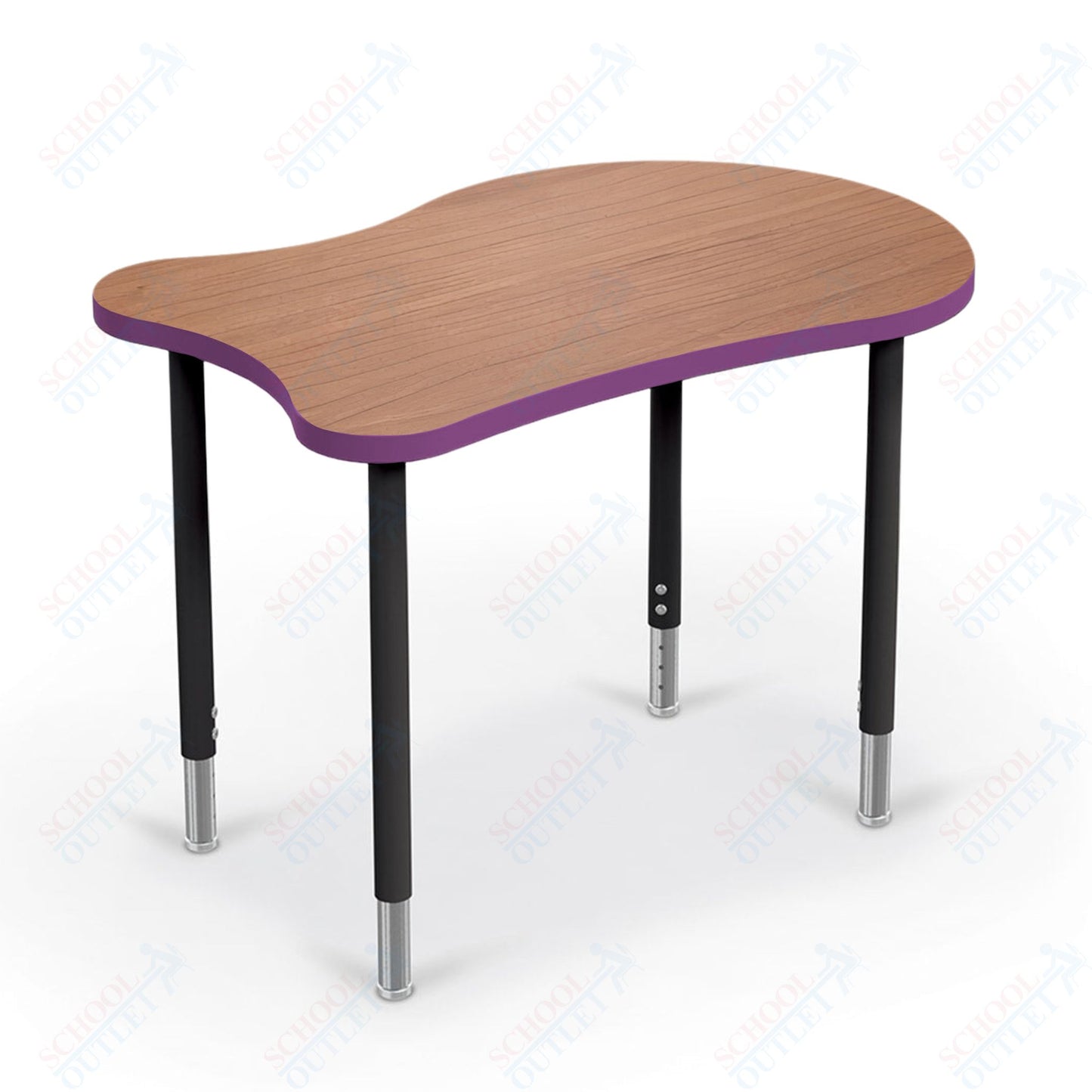 Mooreco Hierarchy Fender by MooreCo Desk (Standard) Adjustable Height 22" - 32" - Black Legs