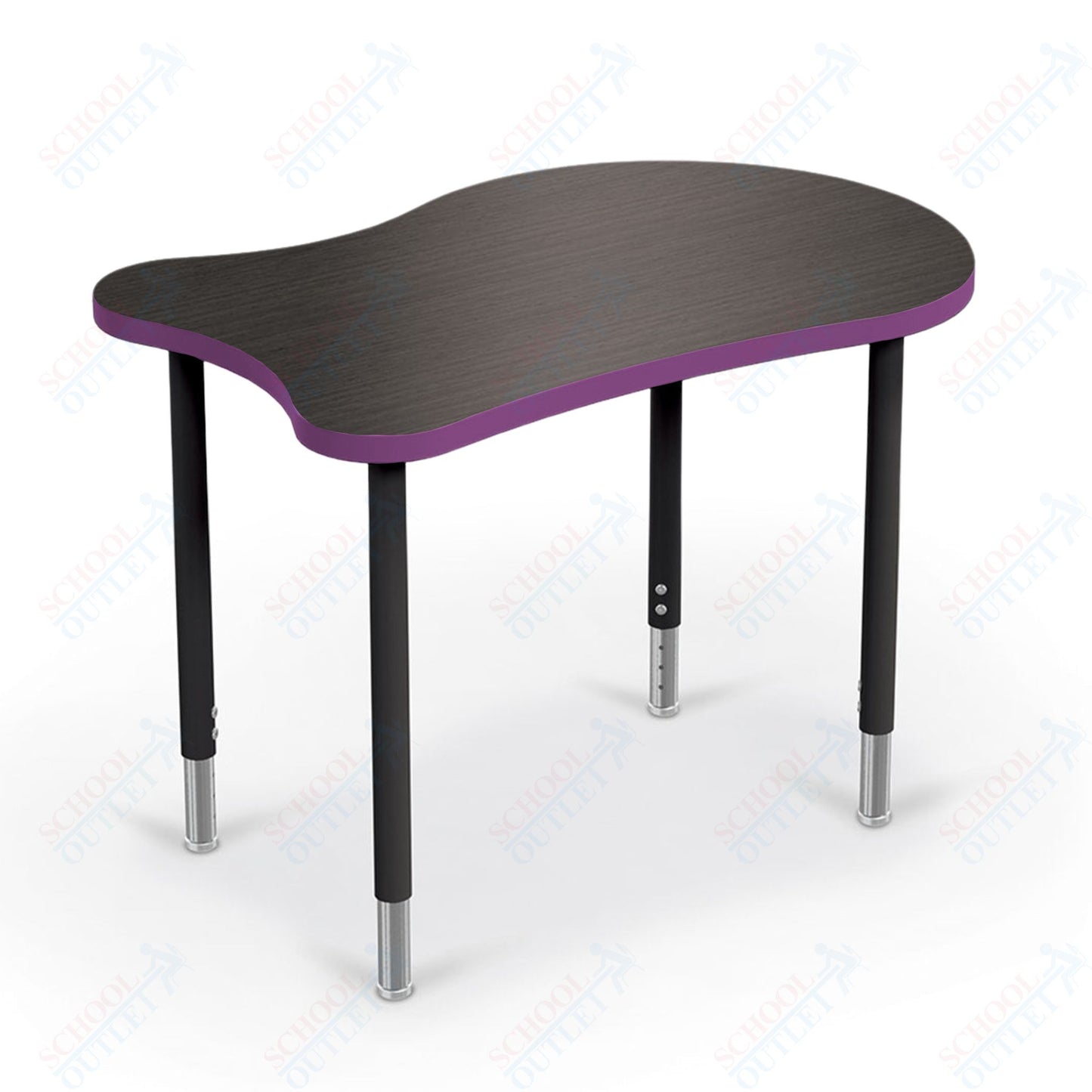 Mooreco Hierarchy Fender by MooreCo Desk (Standard) Adjustable Height 22" - 32" - Black Legs