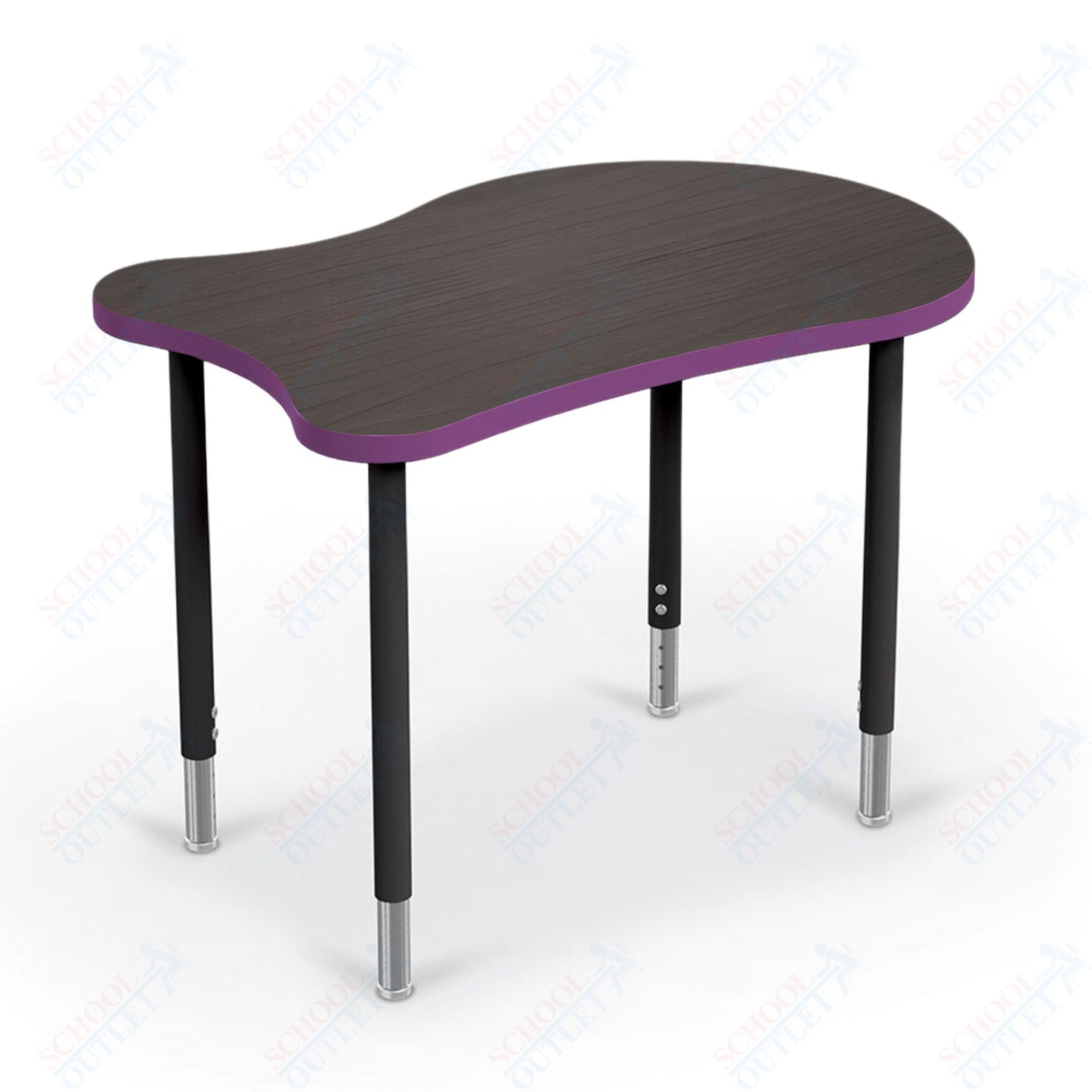 Mooreco Hierarchy Fender by MooreCo Desk (Standard) Adjustable Height 22" - 32" - Black Legs
