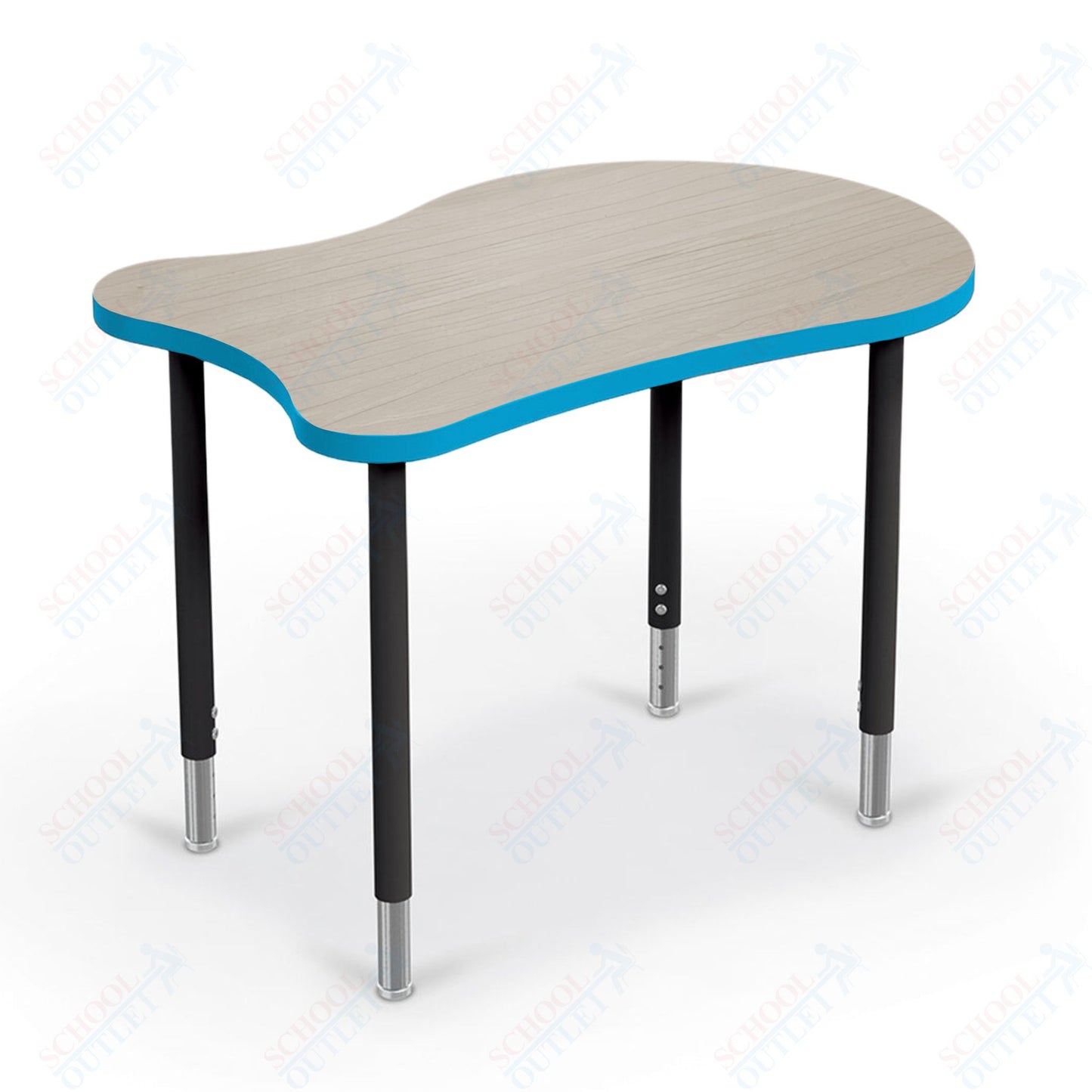 Mooreco Hierarchy Fender by MooreCo Desk (Standard) Adjustable Height 22" - 32" - Black Legs