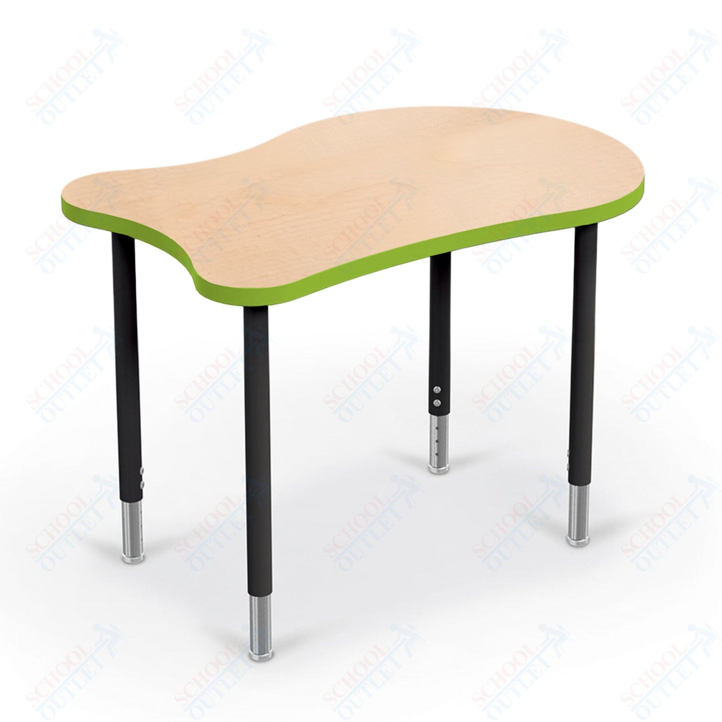 Mooreco Hierarchy Fender by MooreCo Desk (Standard) Adjustable Height 22" - 32" - Black Legs