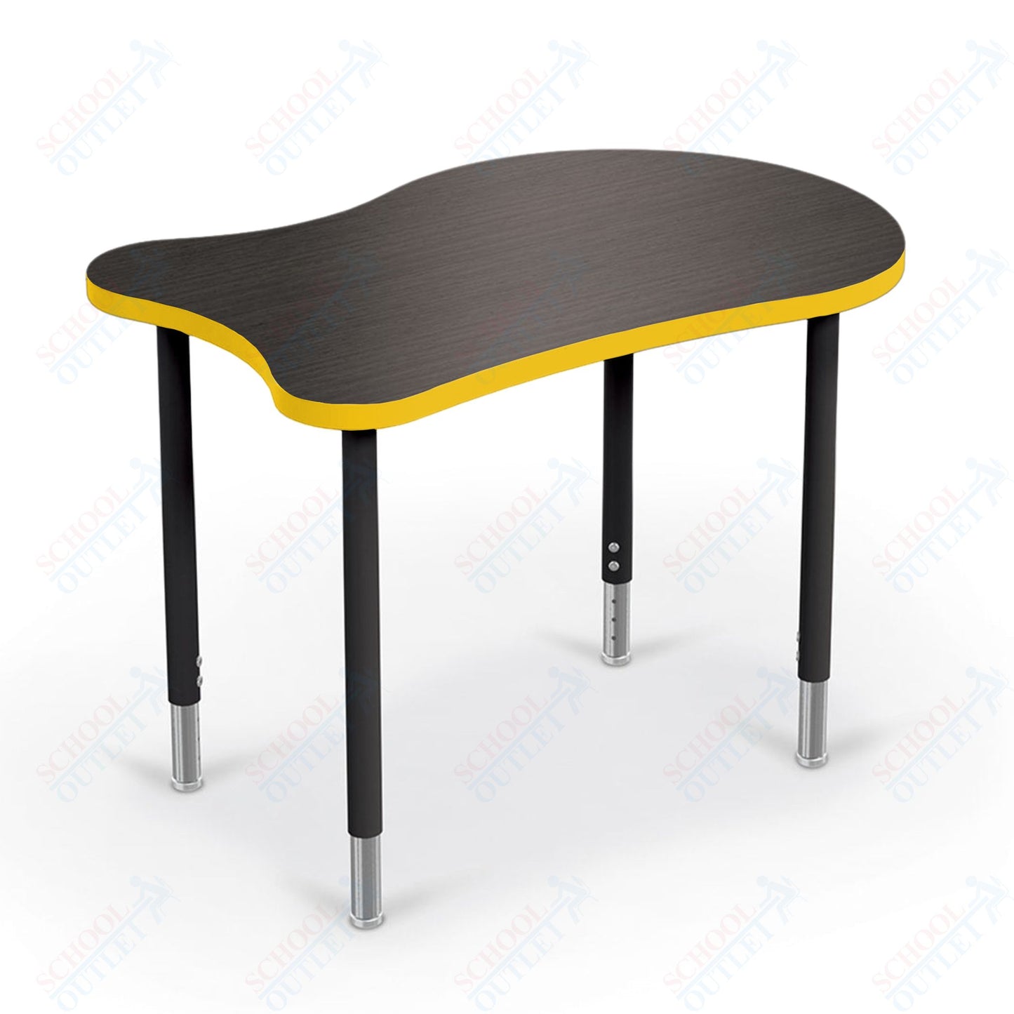Mooreco Hierarchy Fender by MooreCo Desk (Standard) Adjustable Height 22" - 32" - Black Legs