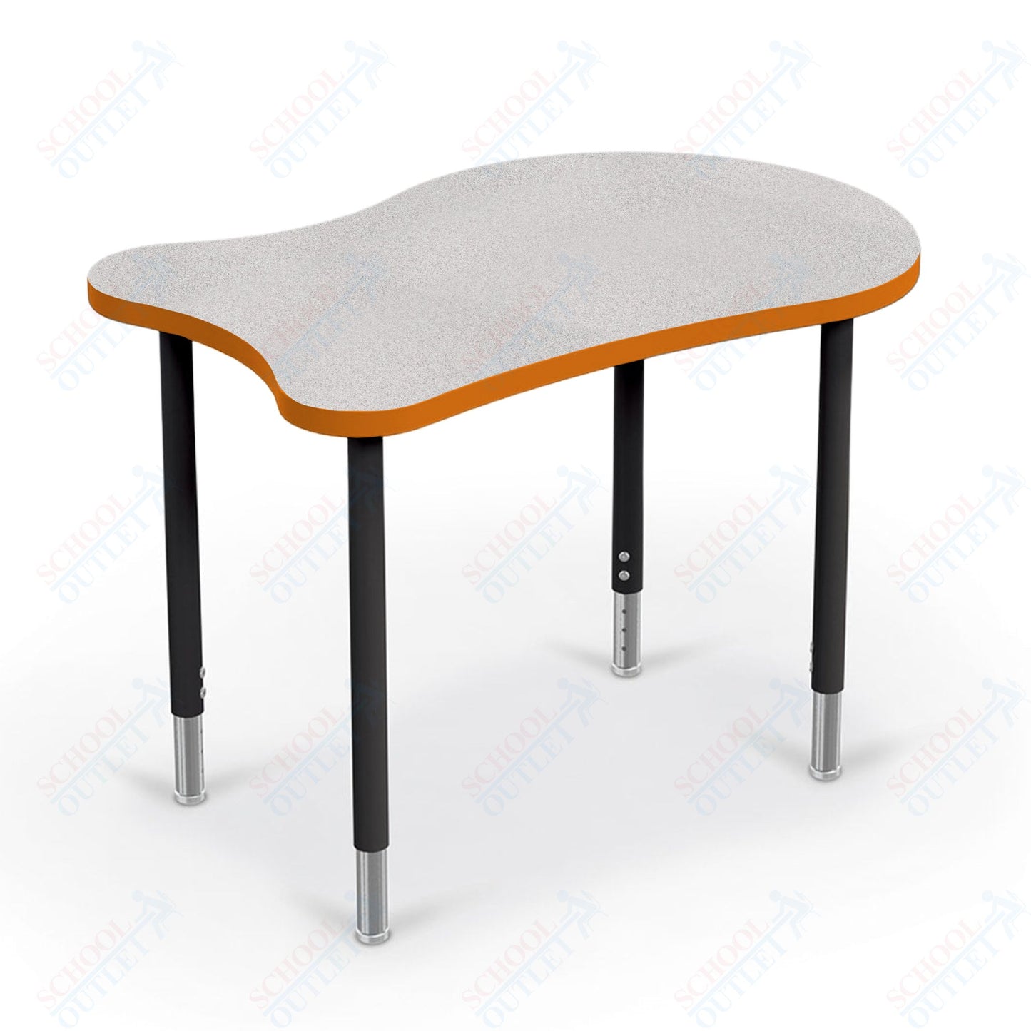 Mooreco Hierarchy Fender by MooreCo Desk (Standard) Adjustable Height 22" - 32" - Black Legs