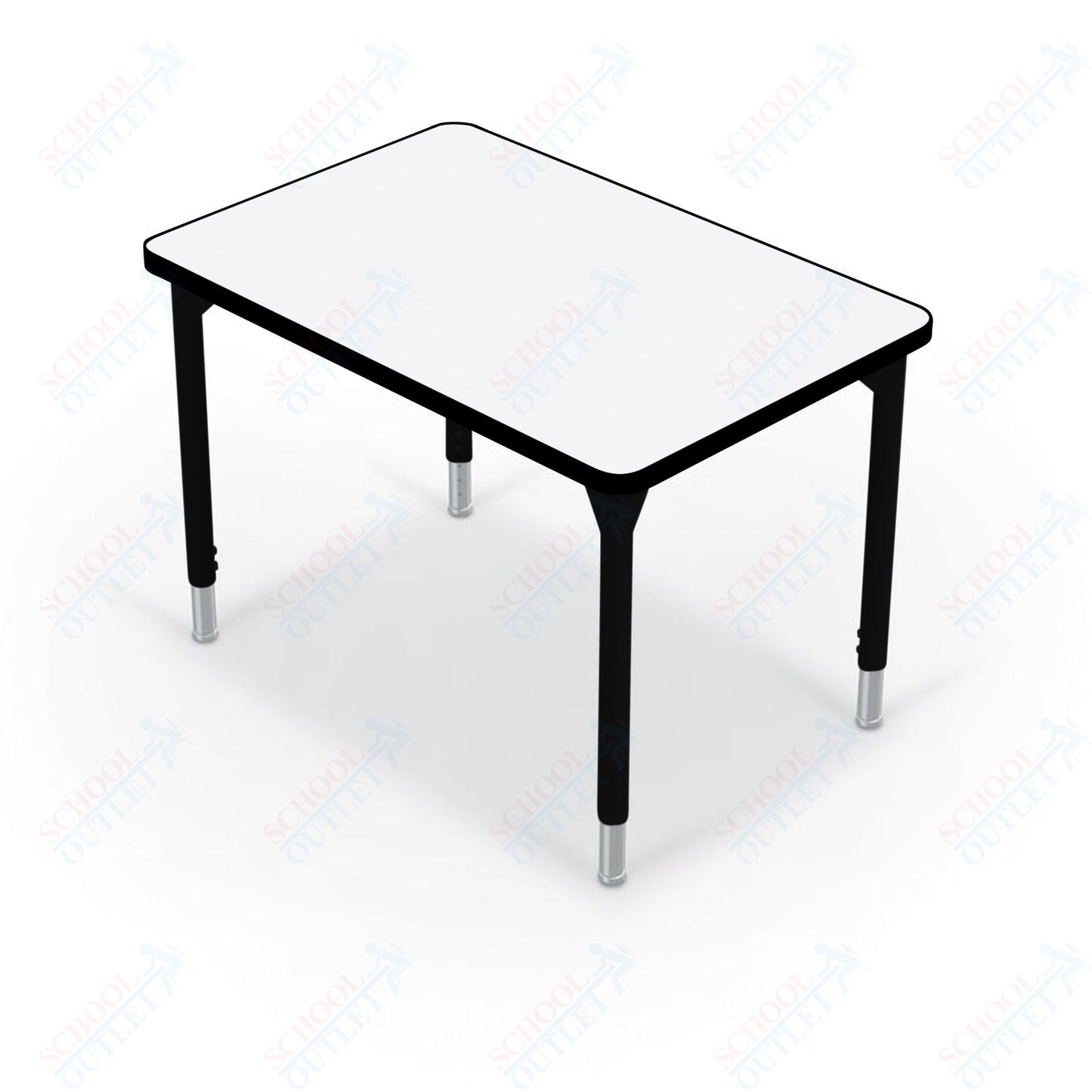 Hierarchy Rectangular School Activity Table (36"W x 24"D) HPL Top - Height Adjustable Legs by MooreCo