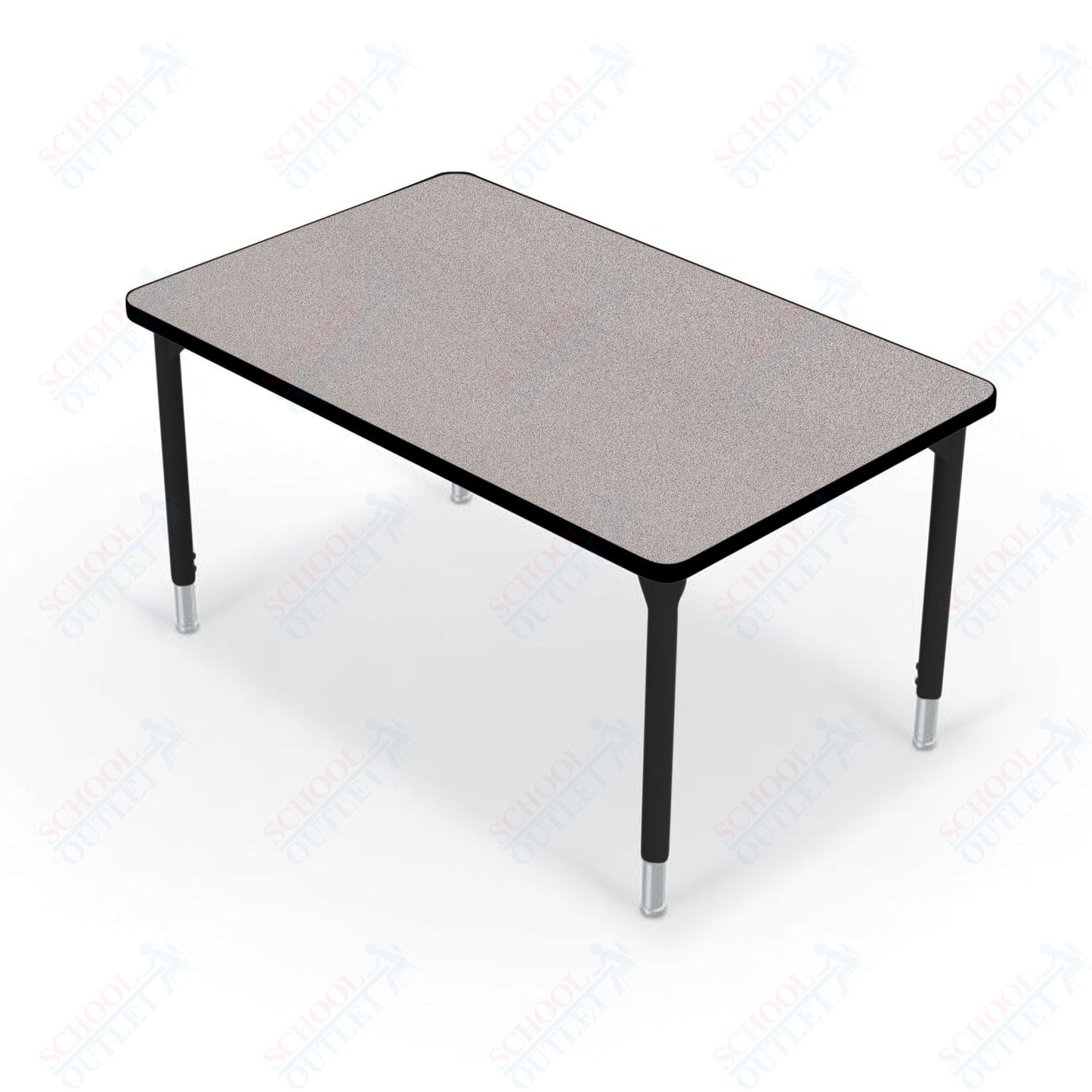 Hierarchy Rectangular School Activity Table (48"W x 30"D) HPL Top - Height Adjustable Legs by MooreCo