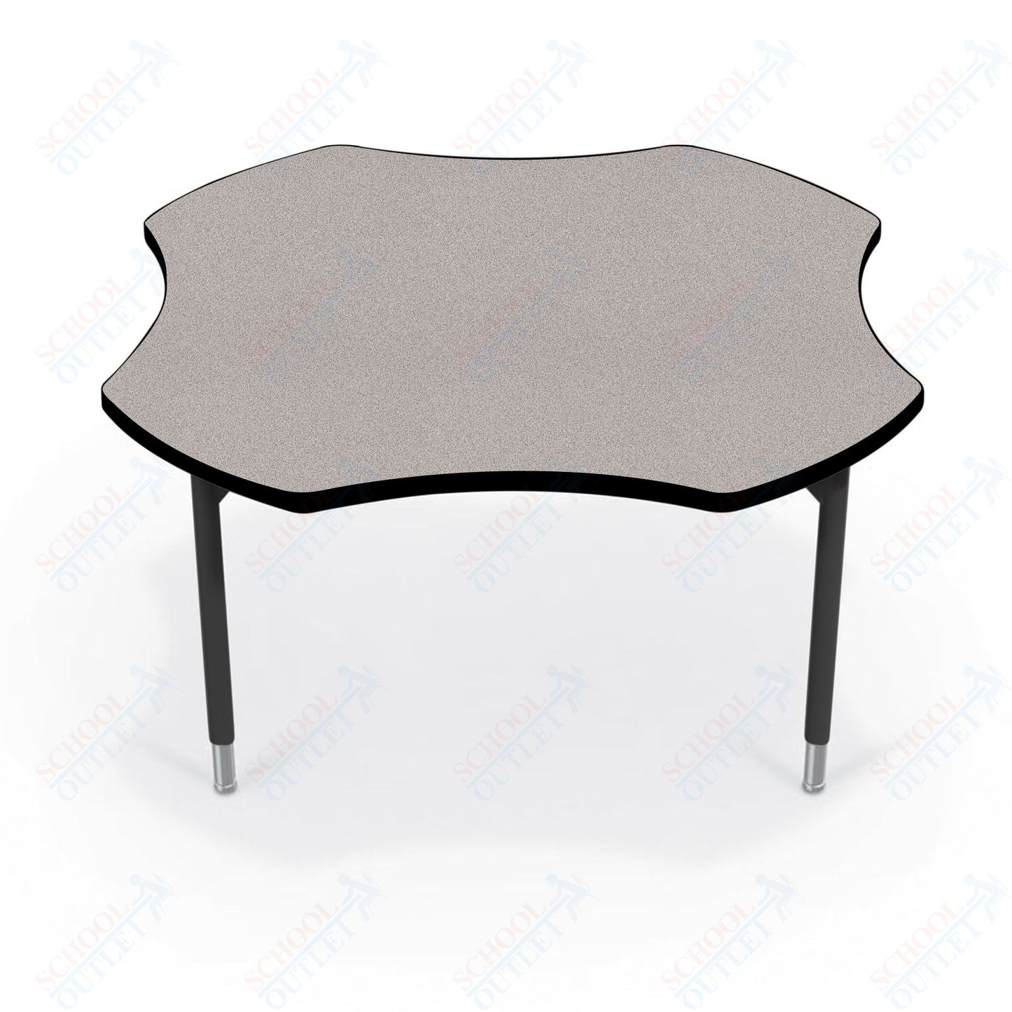 Hierarchy Clover School Activity Table (48"W x 48"D) HPL Top - Height Adjustable Legs by MooreCo