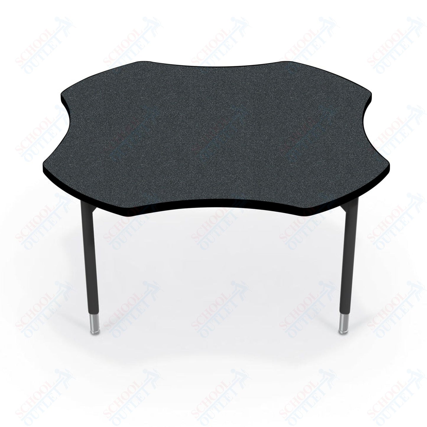 Hierarchy Clover School Activity Table (48"W x 48"D) HPL Top - Height Adjustable Legs by MooreCo