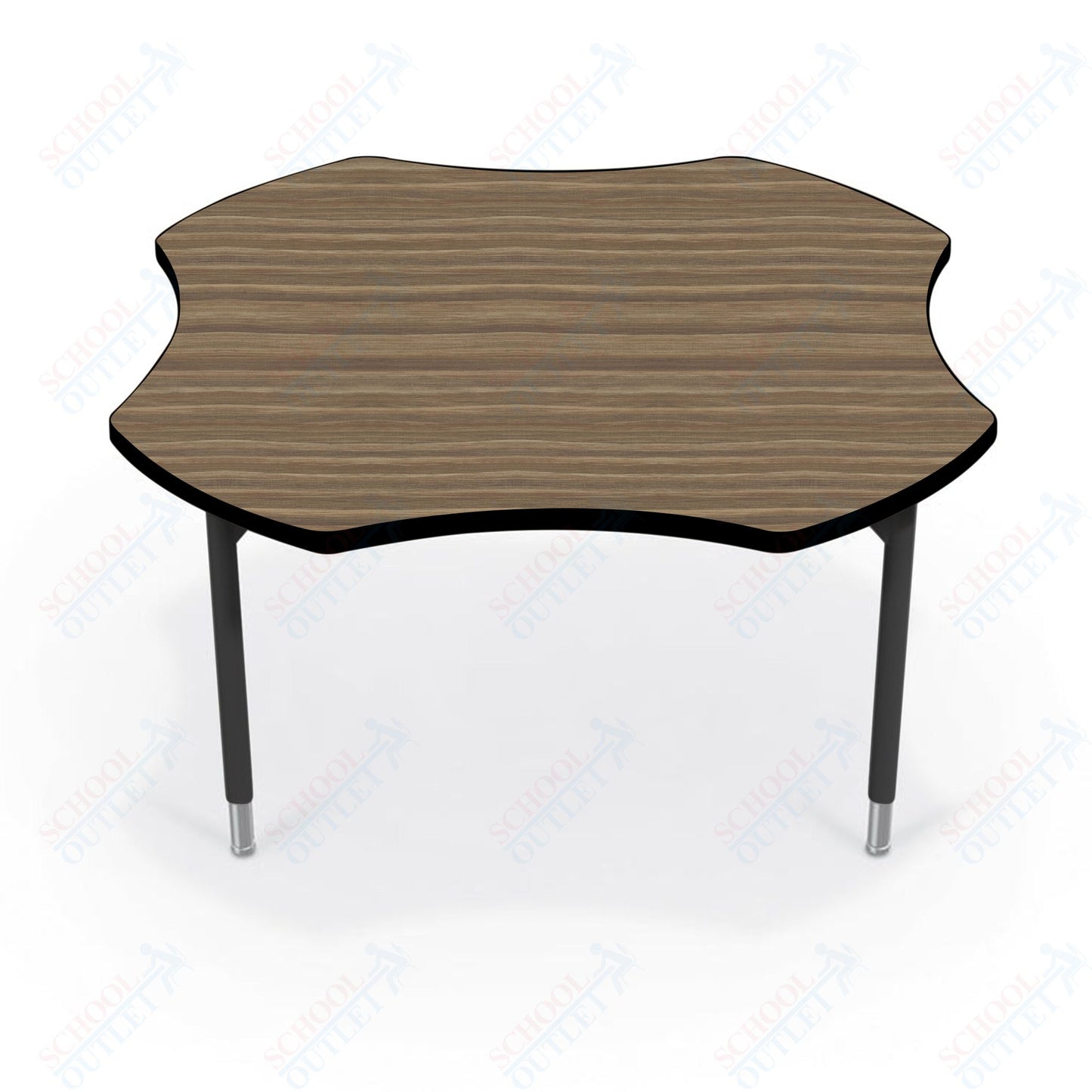 Hierarchy Clover School Activity Table (48"W x 48"D) HPL Top - Height Adjustable Legs by MooreCo
