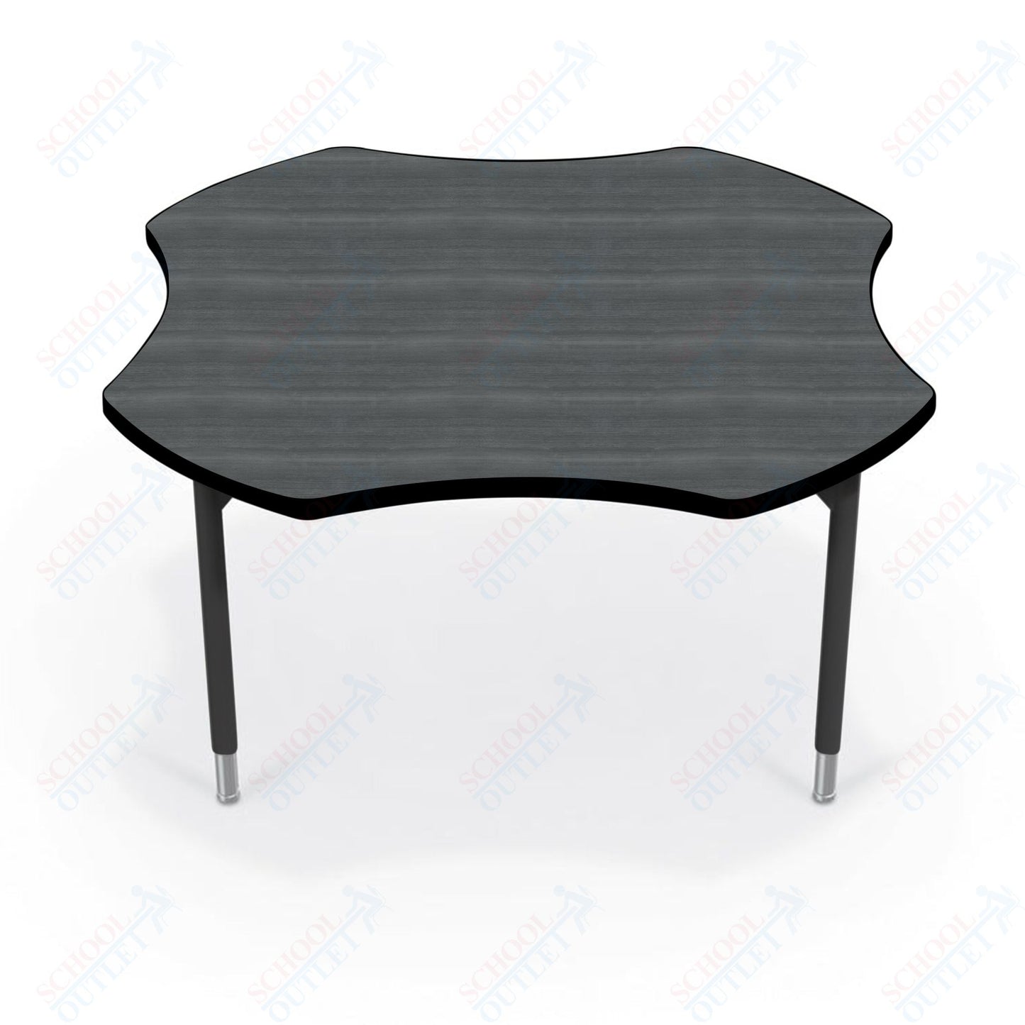 Hierarchy Clover School Activity Table (48"W x 48"D) HPL Top - Height Adjustable Legs by MooreCo