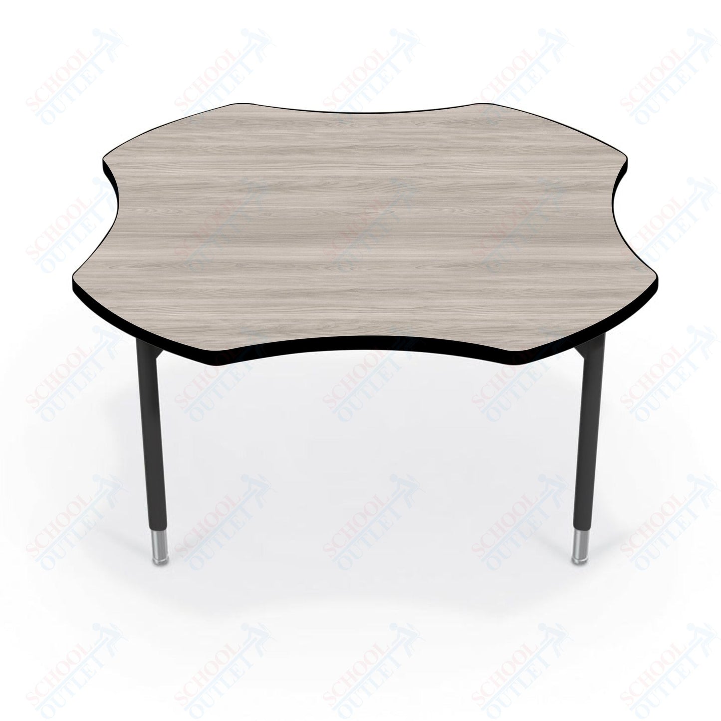 Hierarchy Clover School Activity Table (48"W x 48"D) HPL Top - Height Adjustable Legs by MooreCo