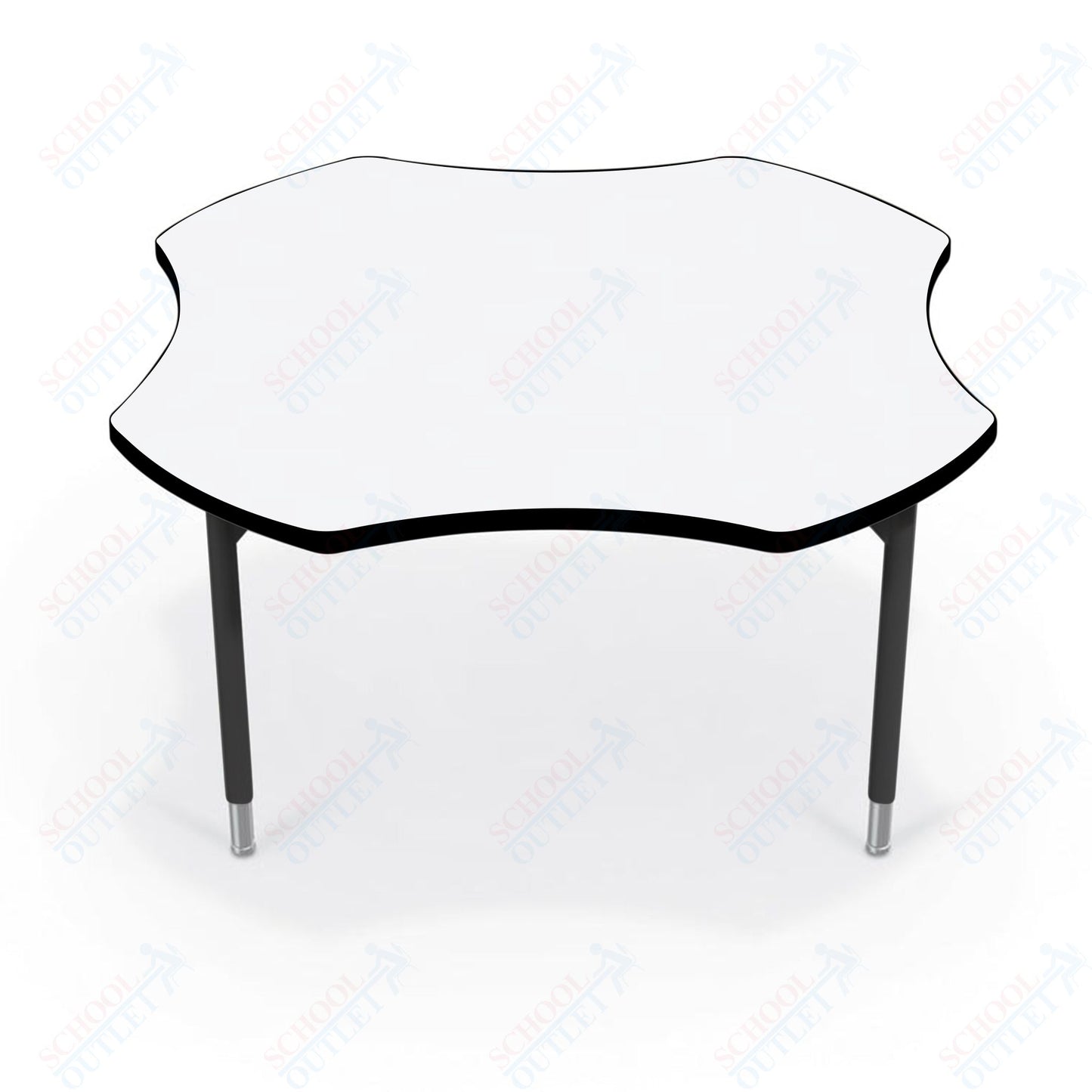 Hierarchy Clover School Activity Table (48"W x 48"D) HPL Top - Height Adjustable Legs by MooreCo
