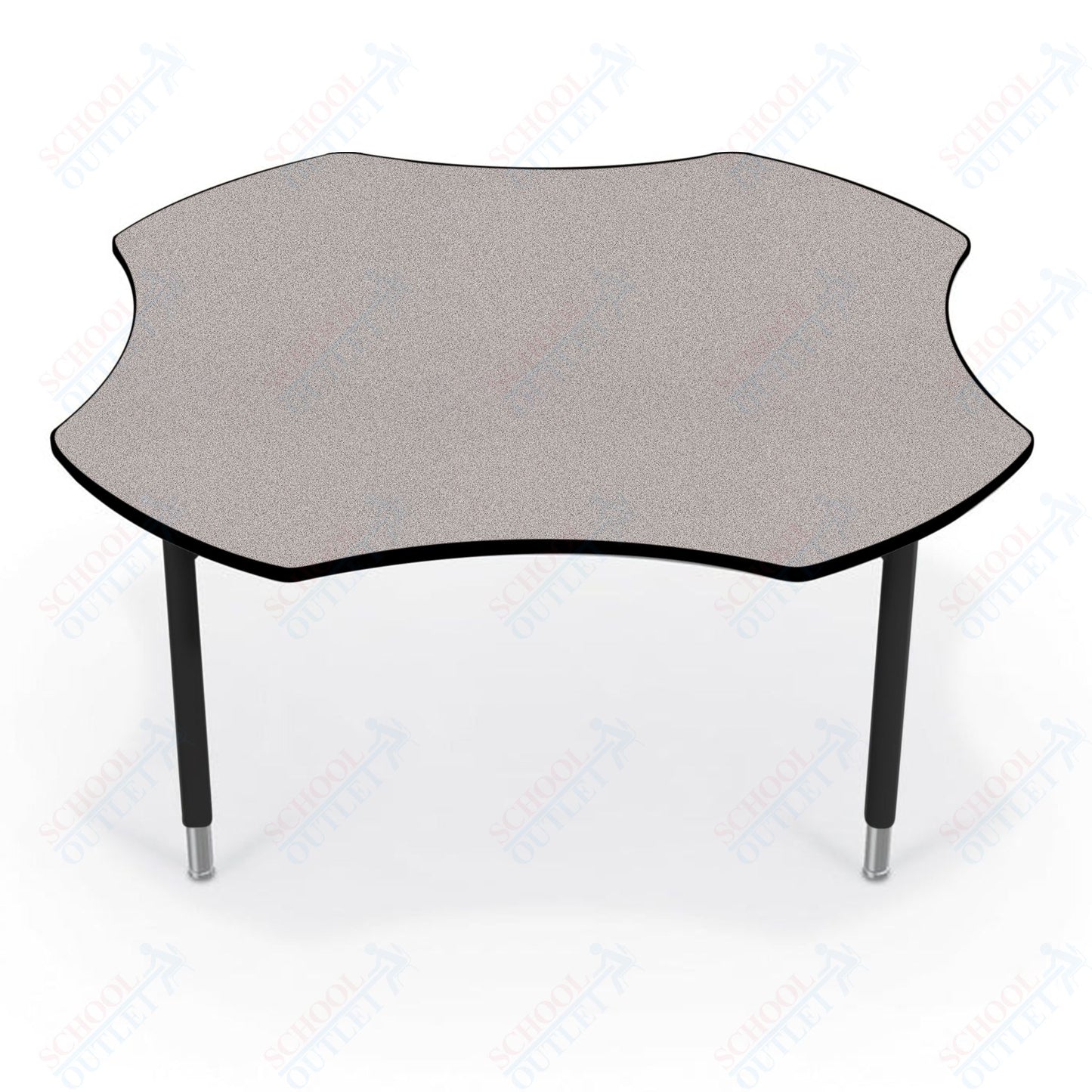 Hierarchy Clover School Activity Table (60"W x 60"D) HPL Top - Height Adjustable Legs by MooreCo