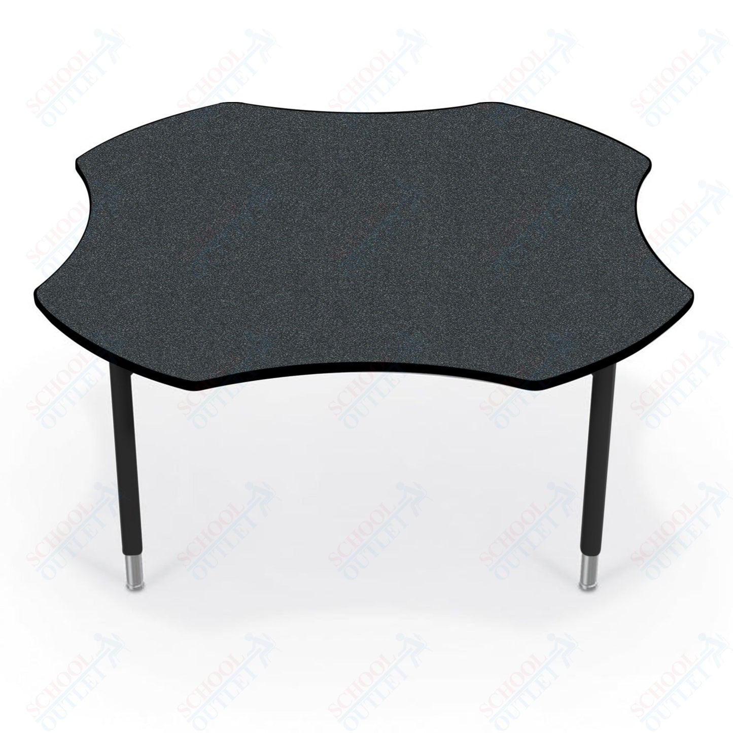 Hierarchy Clover School Activity Table (60"W x 60"D) HPL Top - Height Adjustable Legs by MooreCo