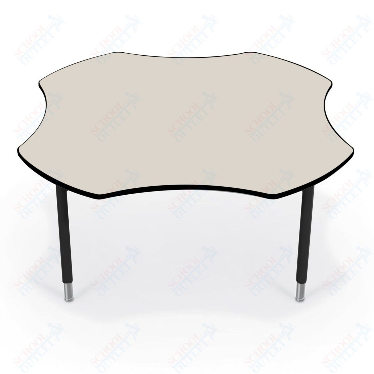 Hierarchy Clover School Activity Table (60"W x 60"D) HPL Top - Height Adjustable Legs by MooreCo