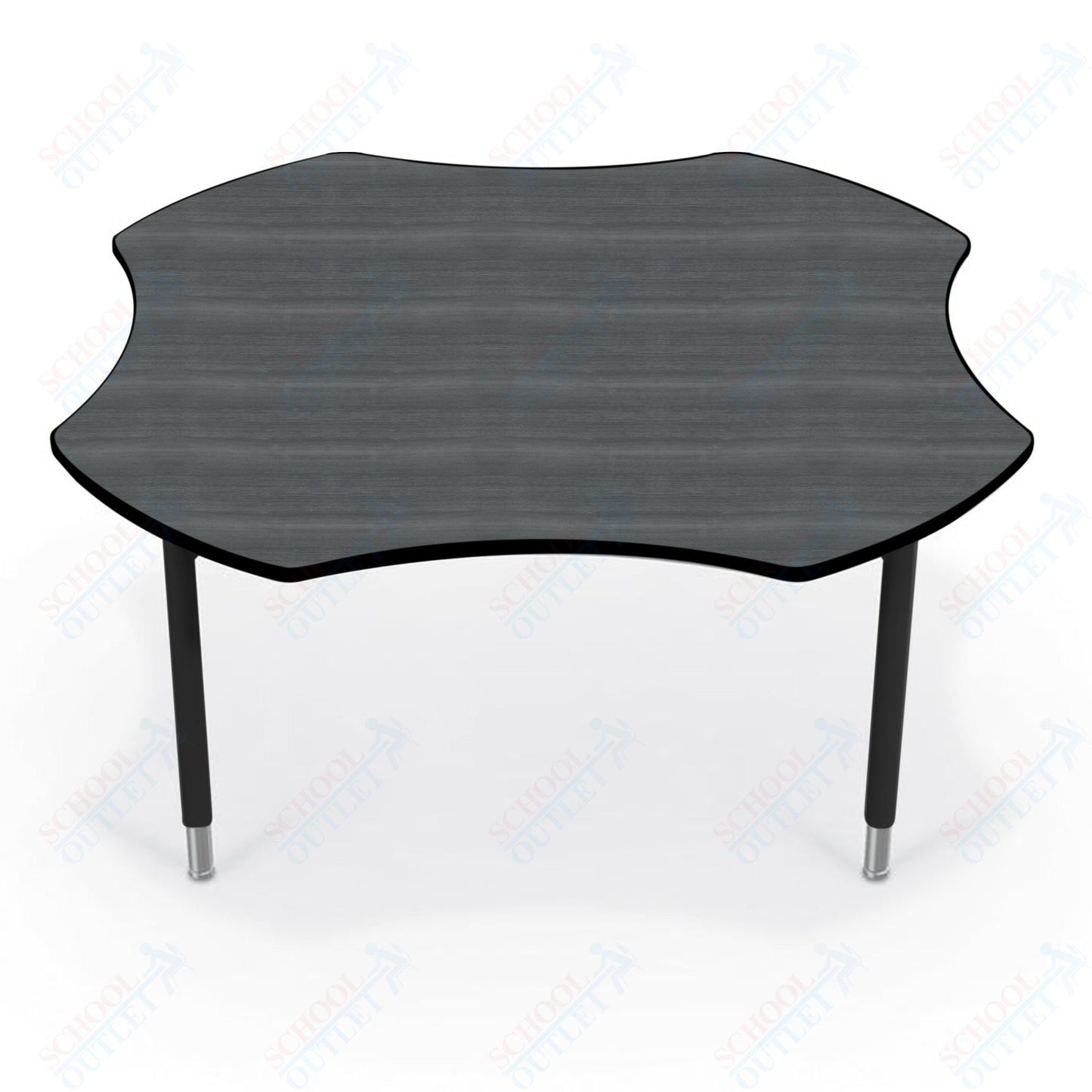Hierarchy Clover School Activity Table (60"W x 60"D) HPL Top - Height Adjustable Legs by MooreCo
