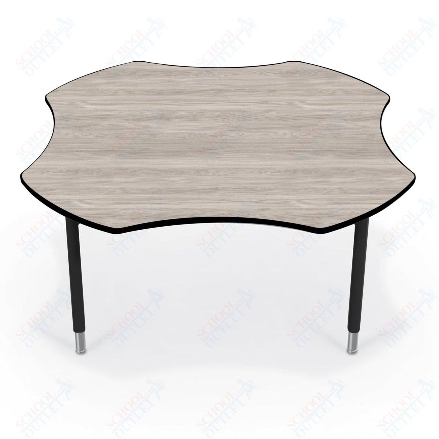 Hierarchy Clover School Activity Table (60"W x 60"D) HPL Top - Height Adjustable Legs by MooreCo