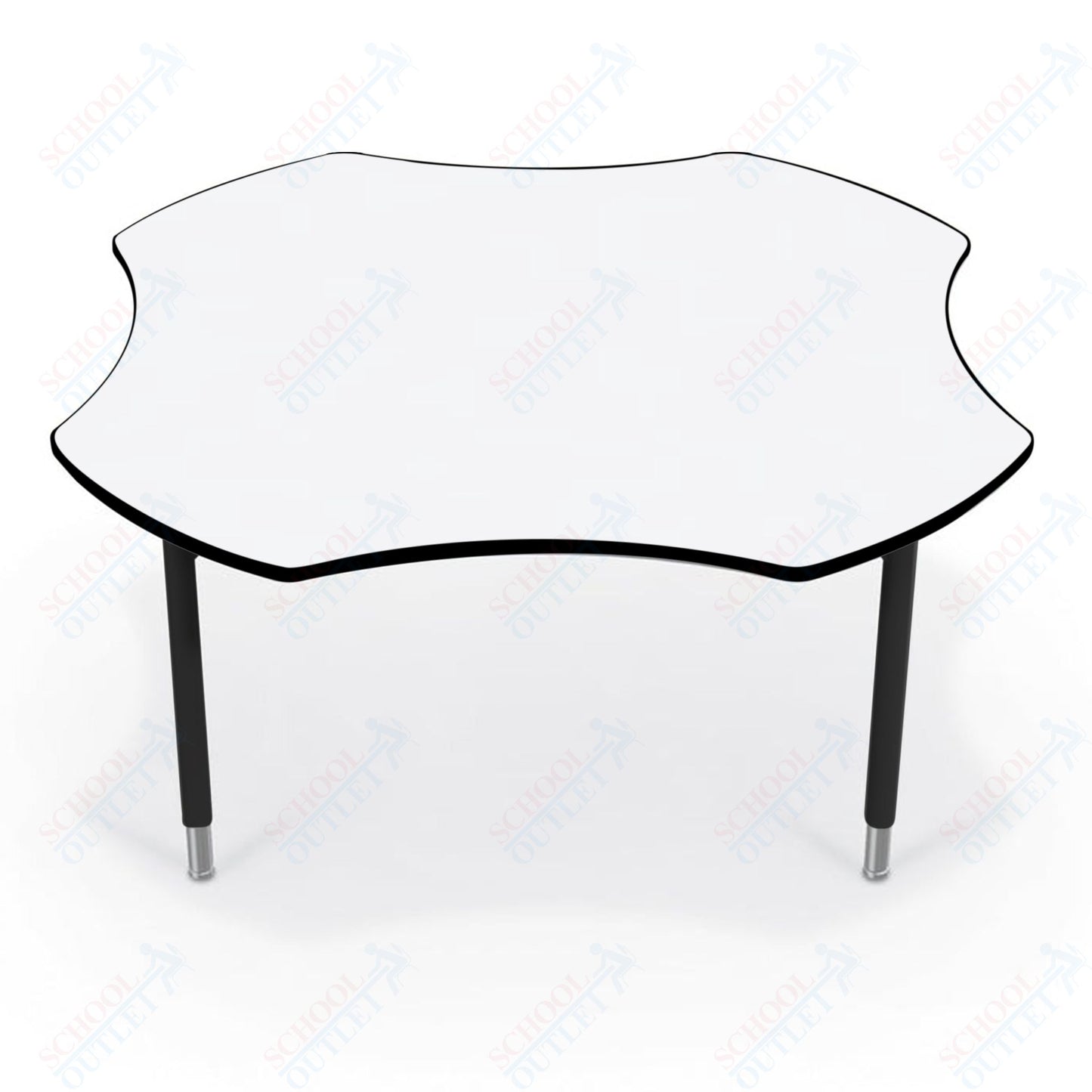 Hierarchy Clover School Activity Table (60"W x 60"D) HPL Top - Height Adjustable Legs by MooreCo