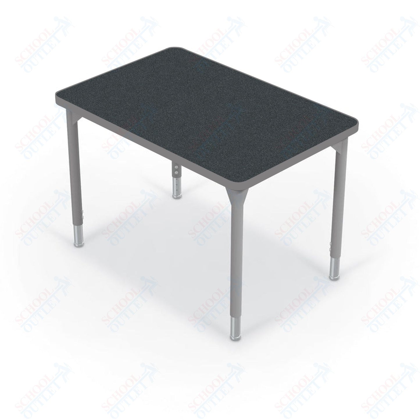 Hierarchy Rectangular School Activity Table (36"W x 24"D) HPL Top - Height Adjustable Legs by MooreCo