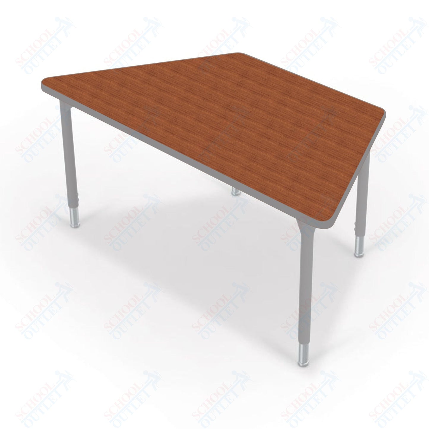 Hierarchy Trapezoid School Activity Table (60"W x 30"D) HPL Top - Height Adjustable Legs by MooreCo