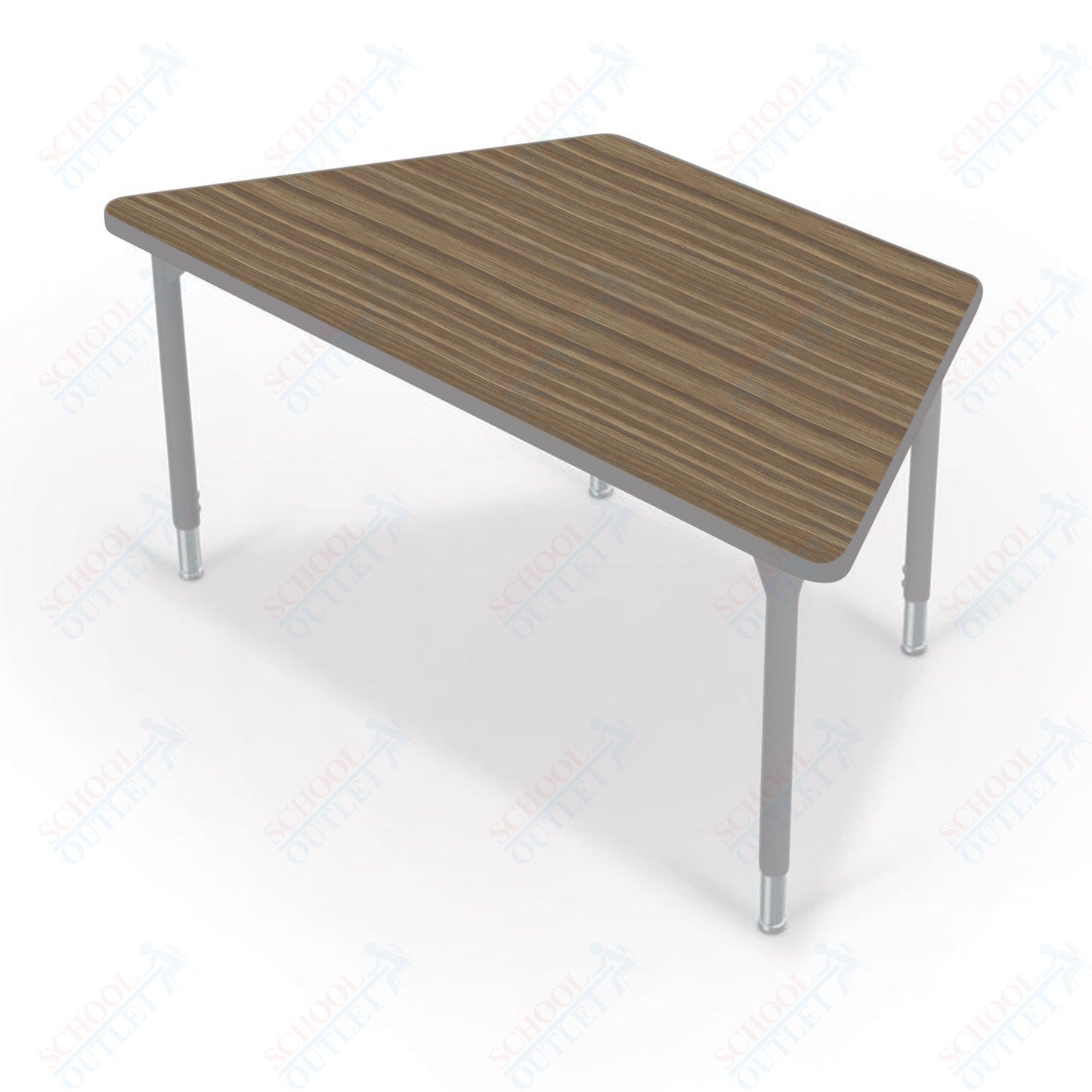 Hierarchy Trapezoid School Activity Table (60"W x 30"D) HPL Top - Height Adjustable Legs by MooreCo