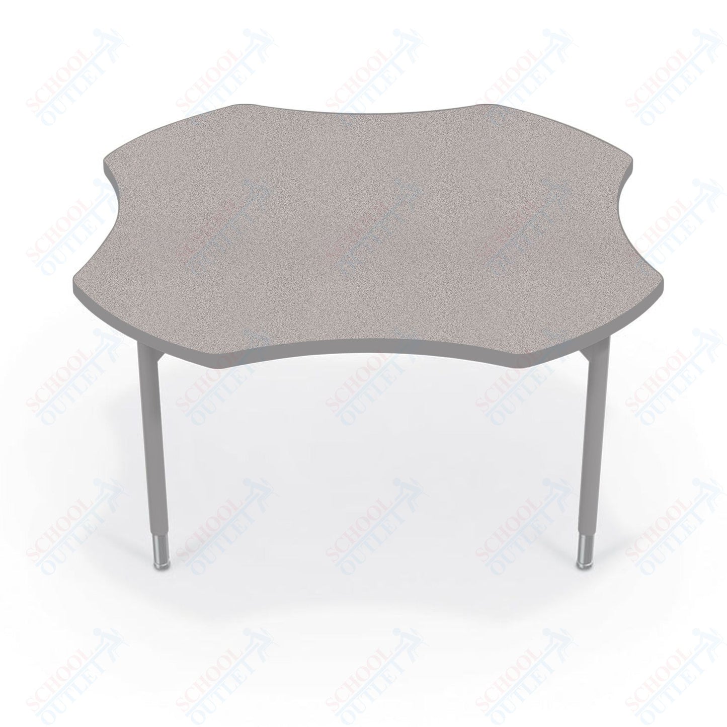 Hierarchy Clover School Activity Table (48"W x 48"D) HPL Top - Height Adjustable Legs by MooreCo