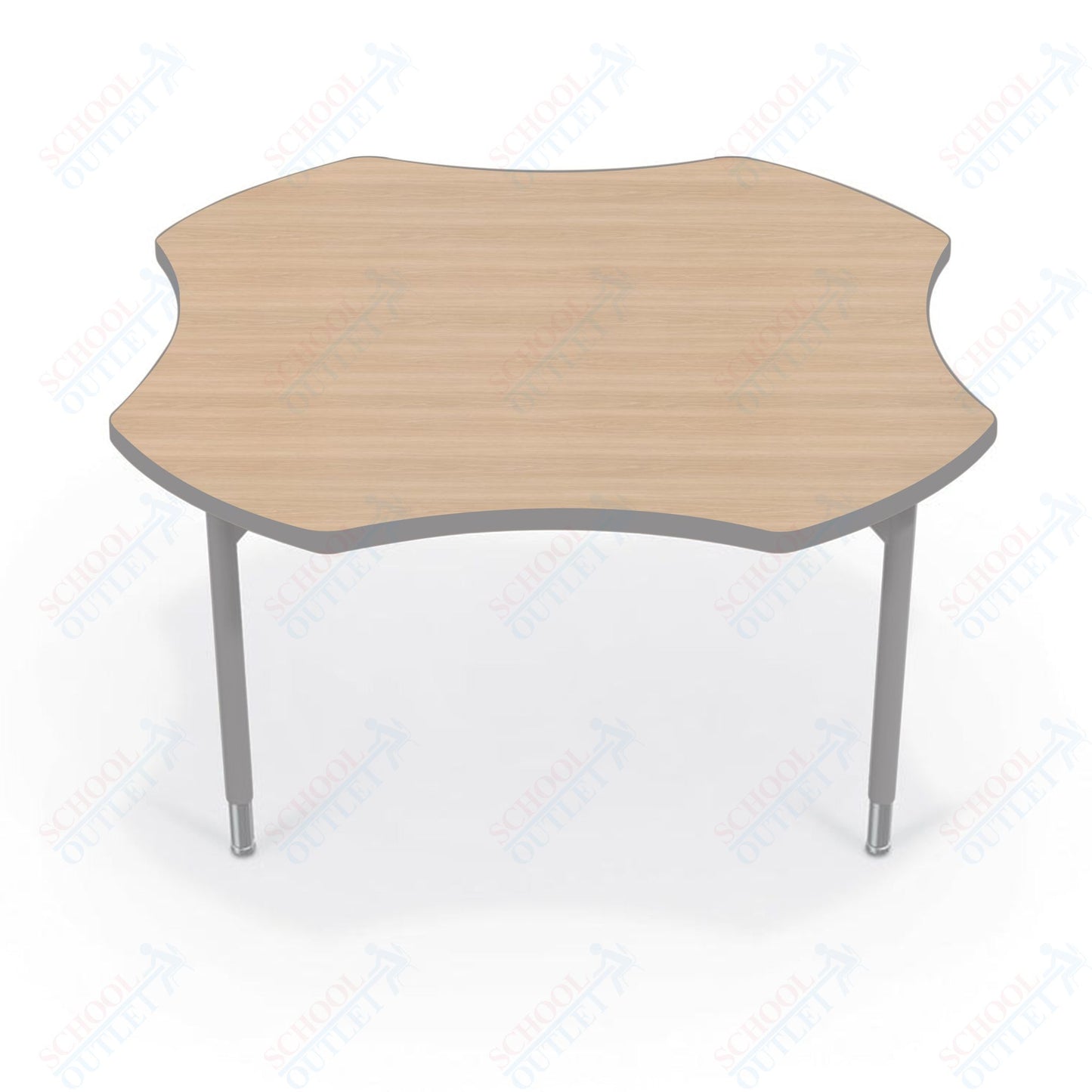 Hierarchy Clover School Activity Table (48"W x 48"D) HPL Top - Height Adjustable Legs by MooreCo