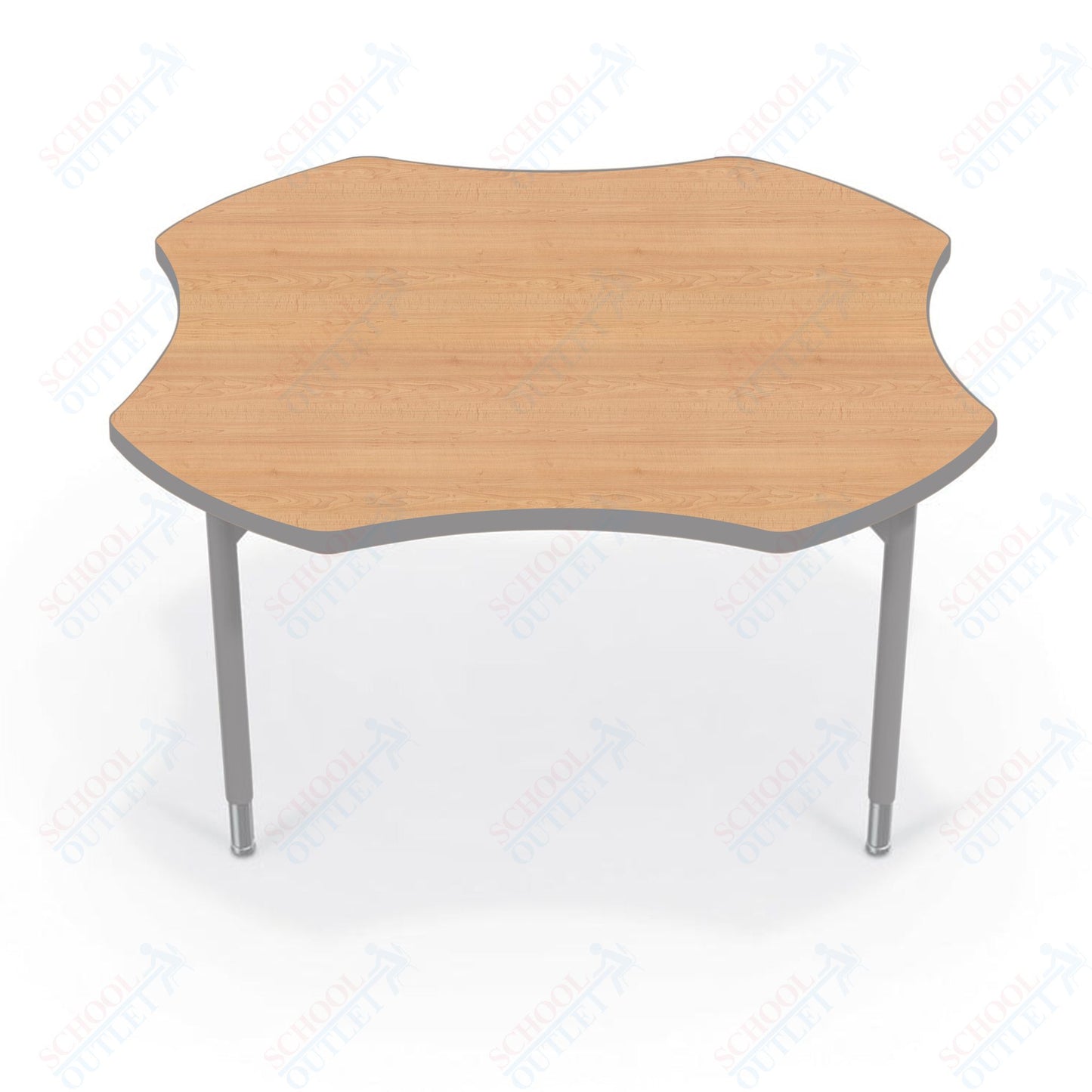 Hierarchy Clover School Activity Table (48"W x 48"D) HPL Top - Height Adjustable Legs by MooreCo