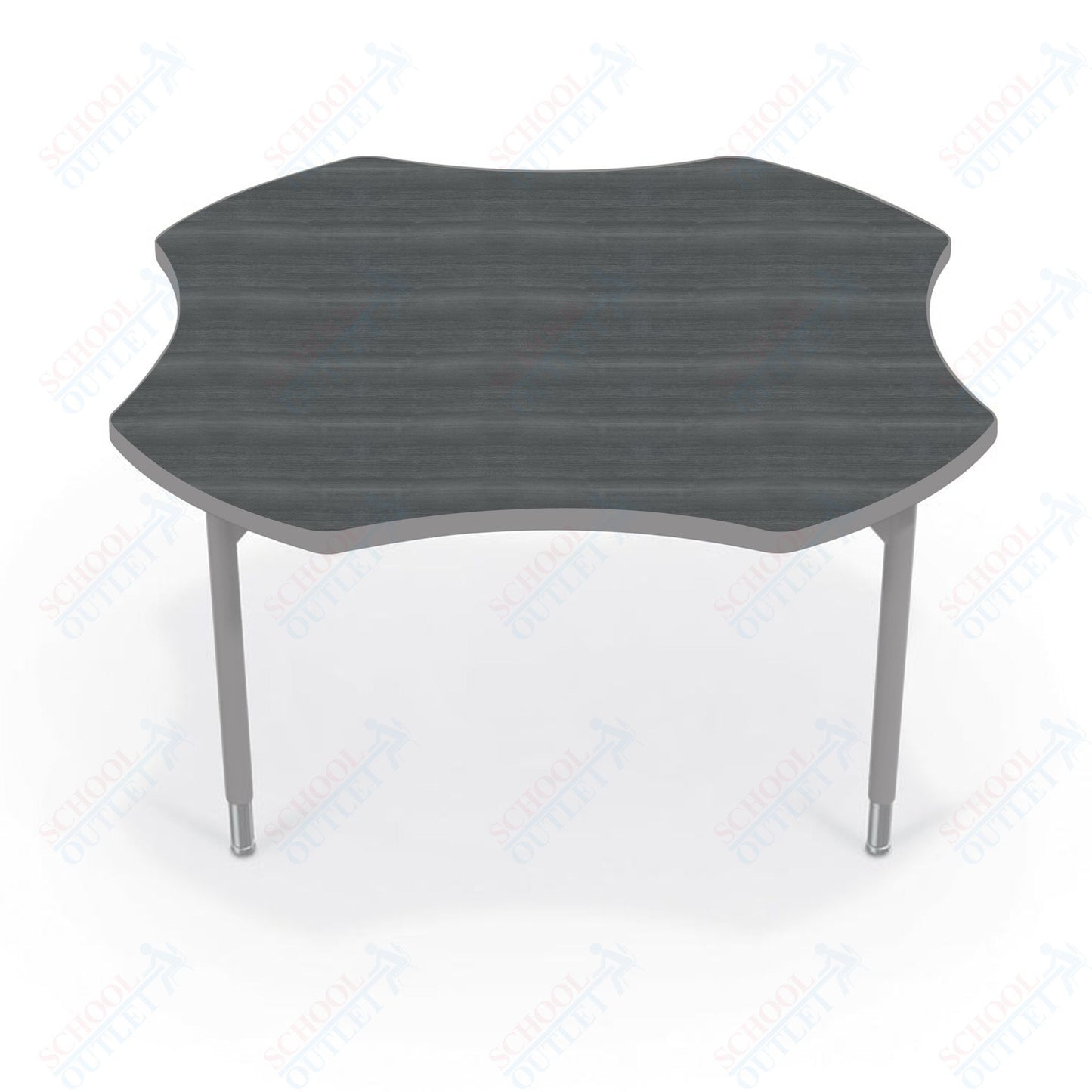 Hierarchy Clover School Activity Table (48"W x 48"D) HPL Top - Height Adjustable Legs by MooreCo