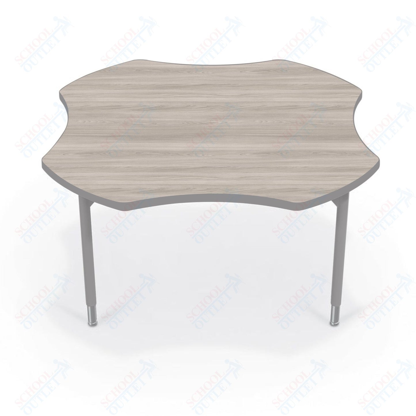 Hierarchy Clover School Activity Table (48"W x 48"D) HPL Top - Height Adjustable Legs by MooreCo