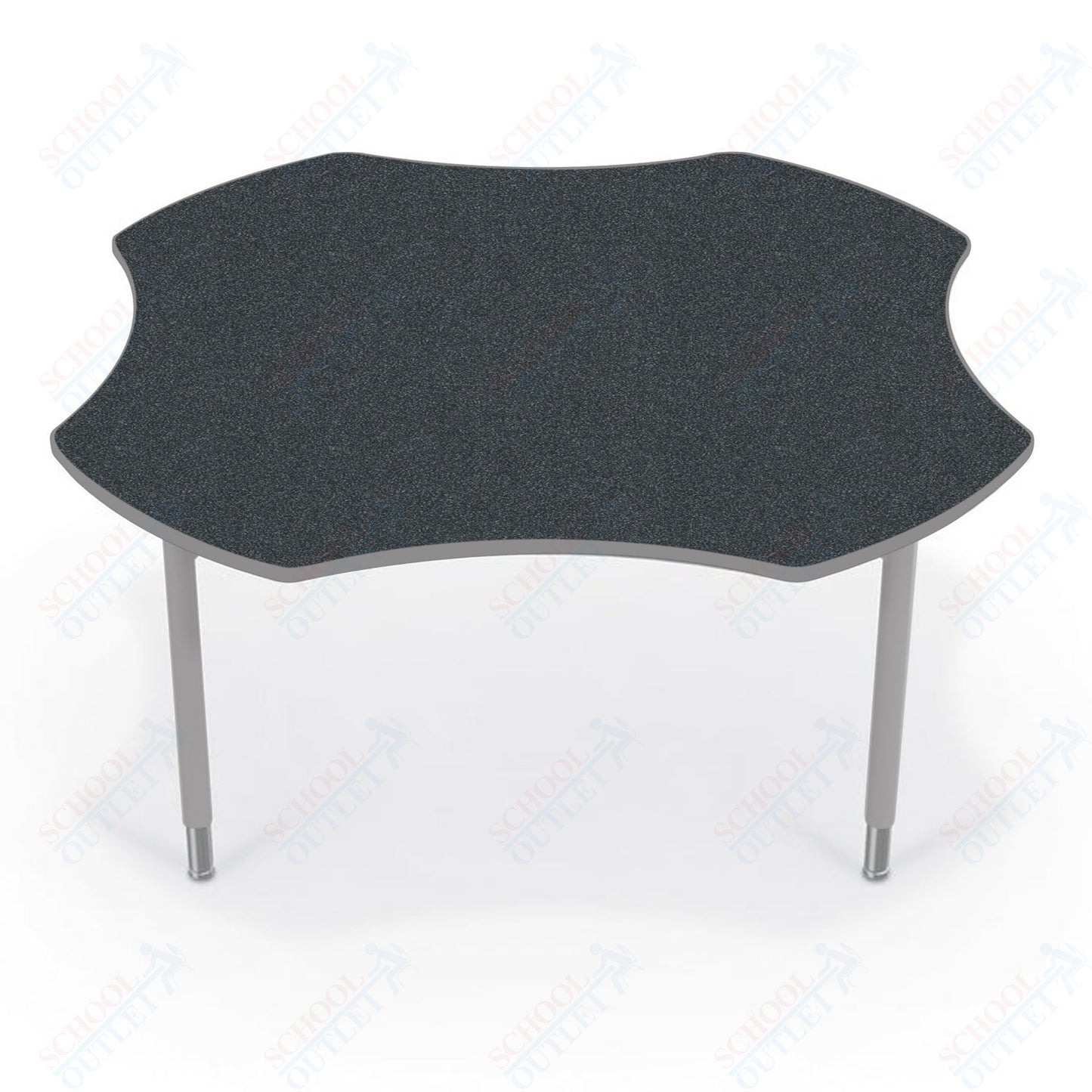 Hierarchy Clover School Activity Table (60"W x 60"D) HPL Top - Height Adjustable Legs by MooreCo