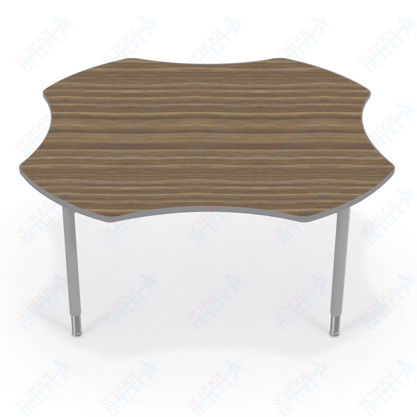 Hierarchy Clover School Activity Table (60"W x 60"D) HPL Top - Height Adjustable Legs by MooreCo