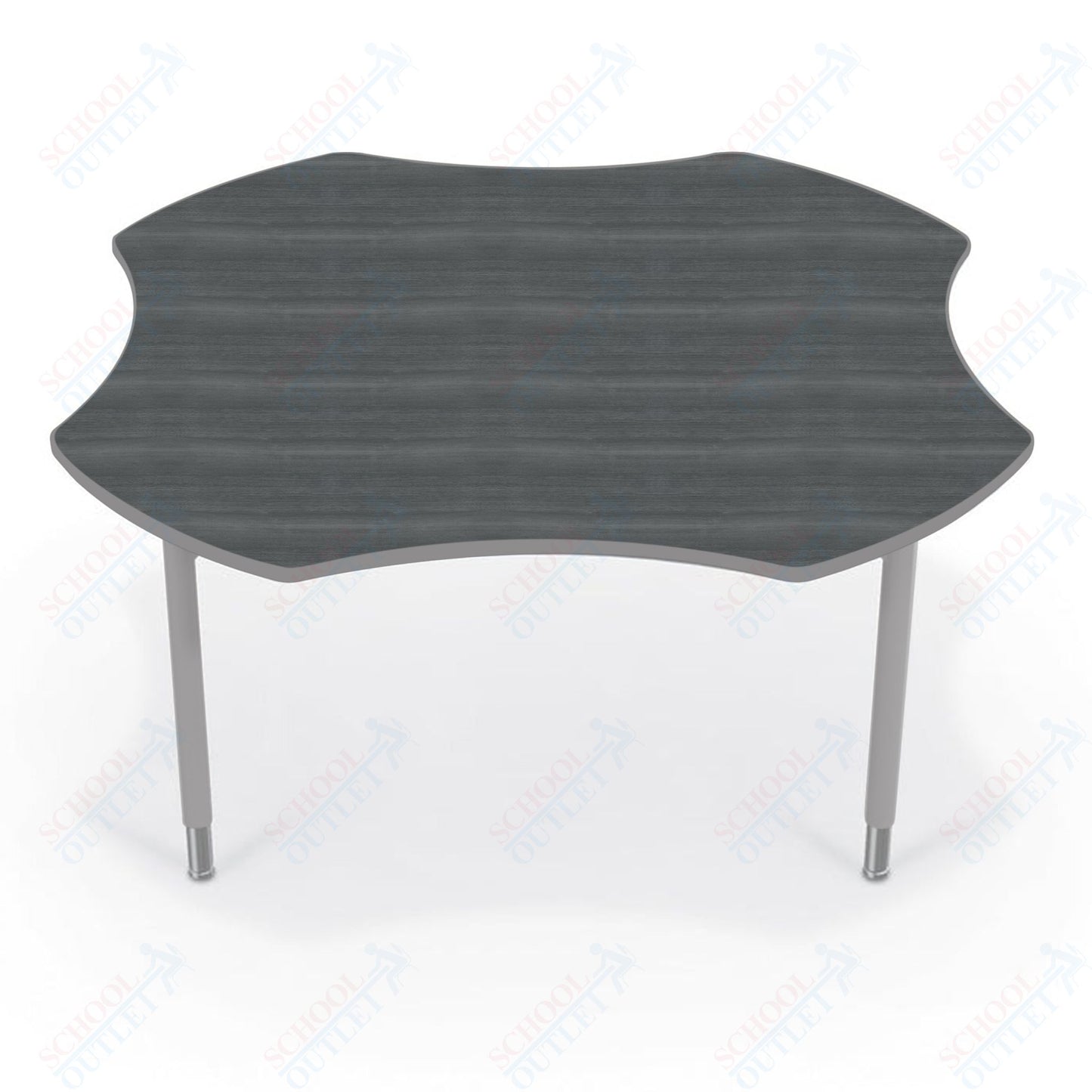 Hierarchy Clover School Activity Table (60"W x 60"D) HPL Top - Height Adjustable Legs by MooreCo